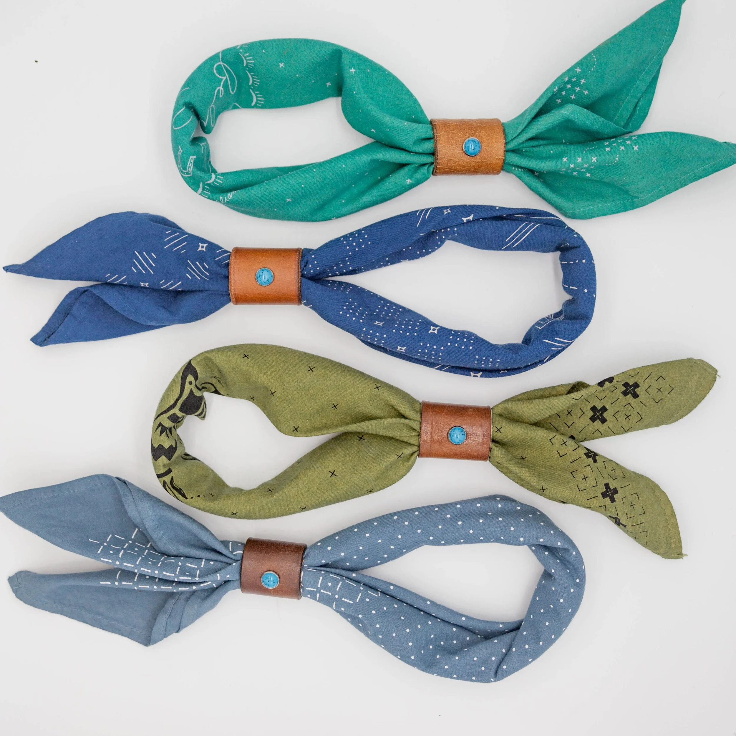 jenni earle bandanas with leather slides 