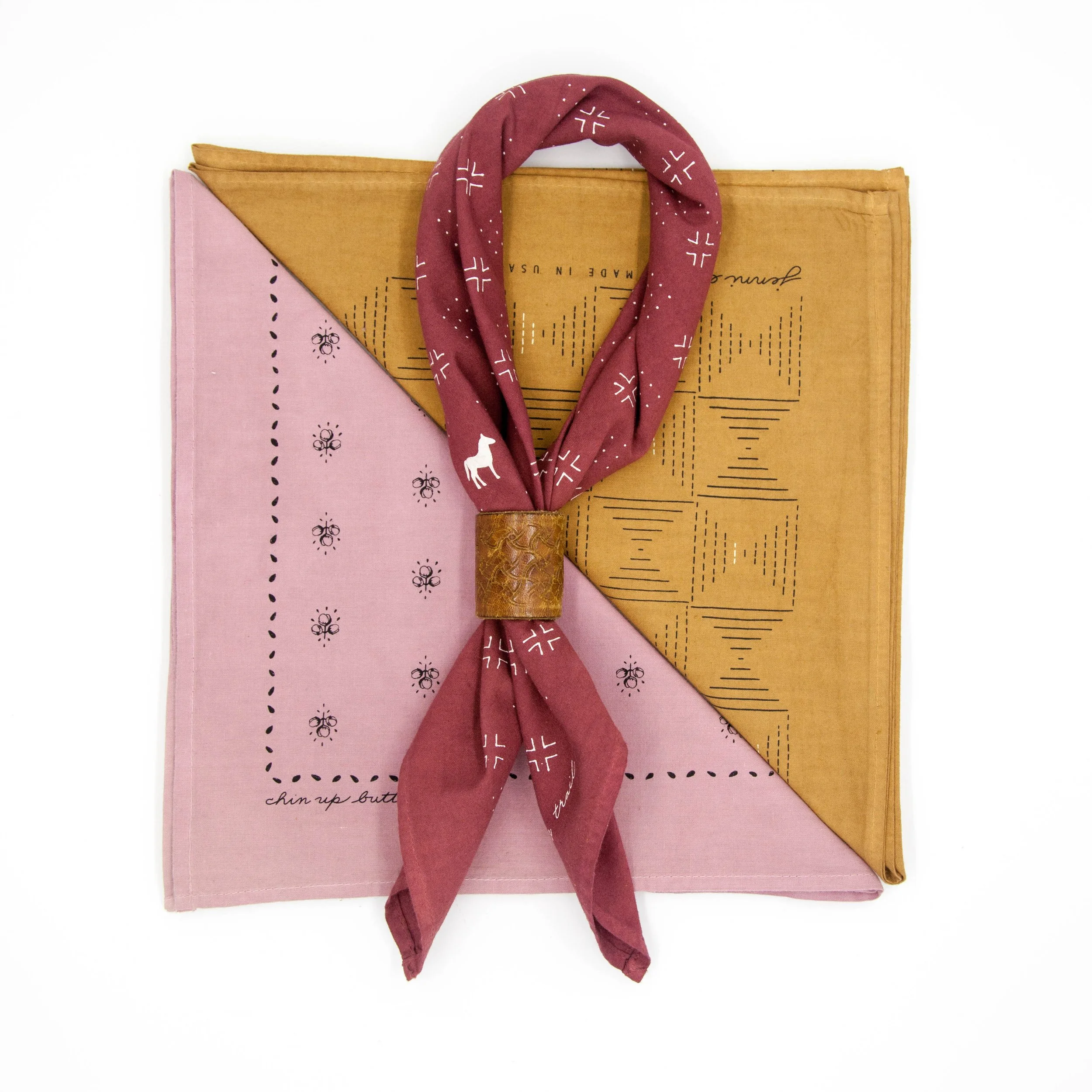 jenni earle bandanas with leather slide