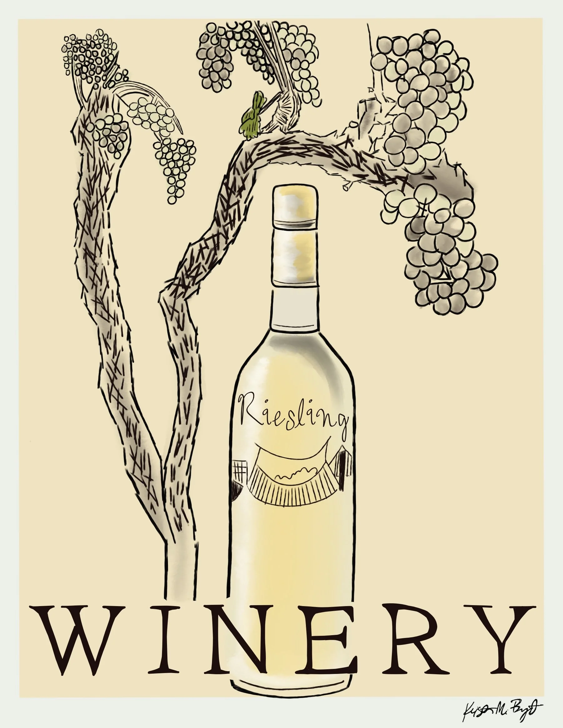 Pineapple Riesling Poster