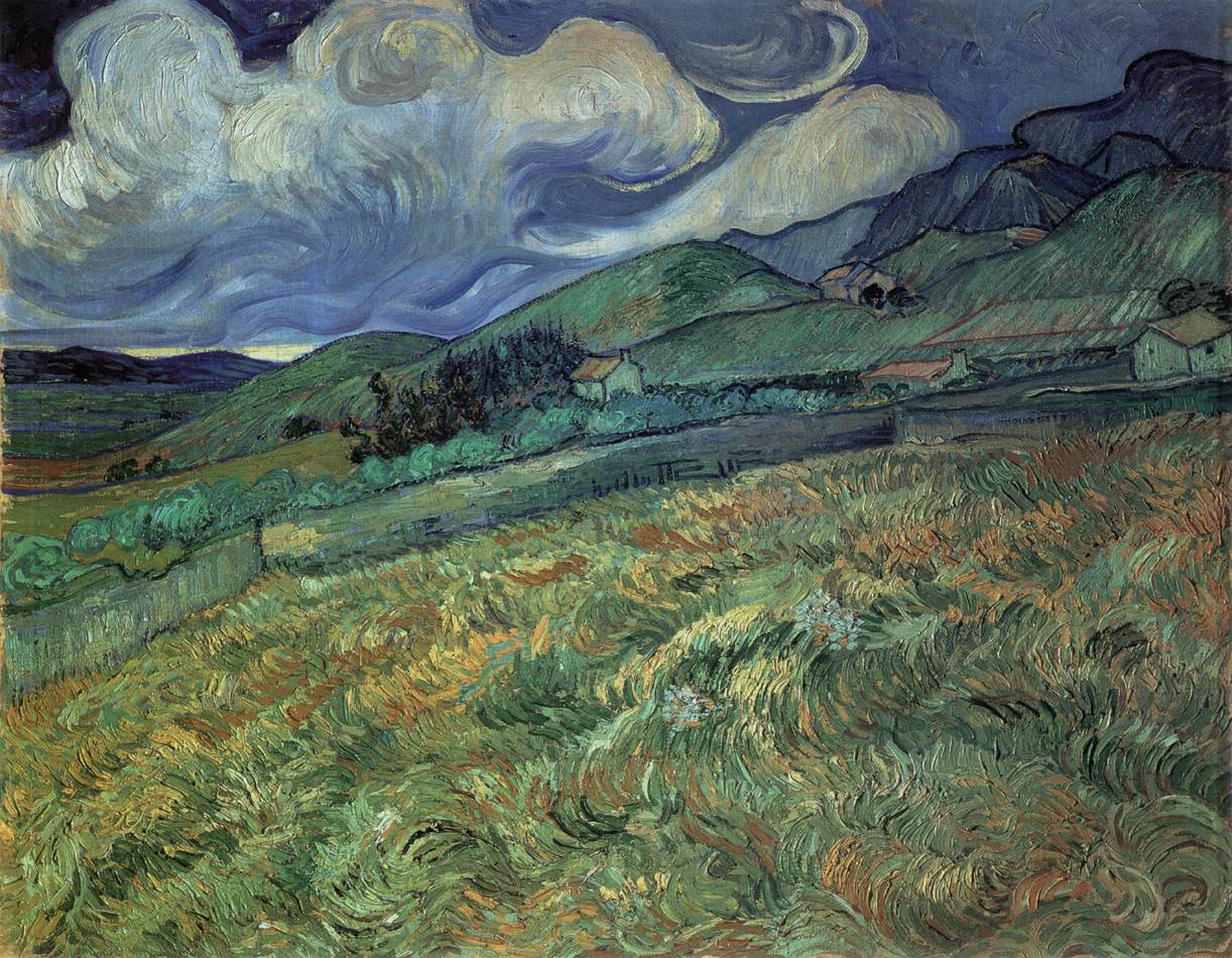 Vincent Van Gogh, Mountainous Landscape Behind Saint-Paul Hospital , 1889 (Image courtesy of Web Gallery of Art