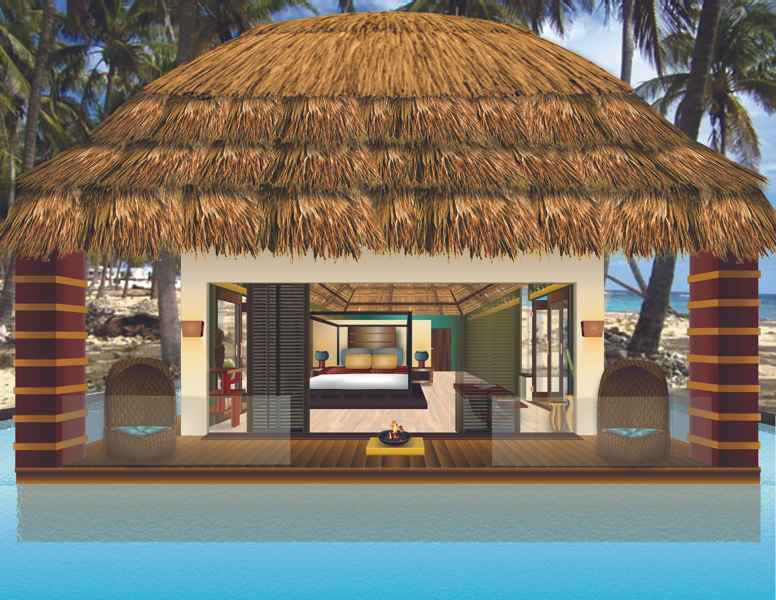 Pulau Hotel Resort | villa view