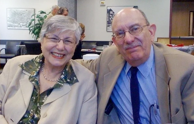 Alin Papazian with her husband, Albert, at her retirement party from Passaic County Community College on June 8, 2010. The Alin Papazian Poetry Center Memorial Fund, set up by Albert as an endowment through the College Foundation, will support Poetry Center programming, including workshops, readings, a literary magazine and contests. 