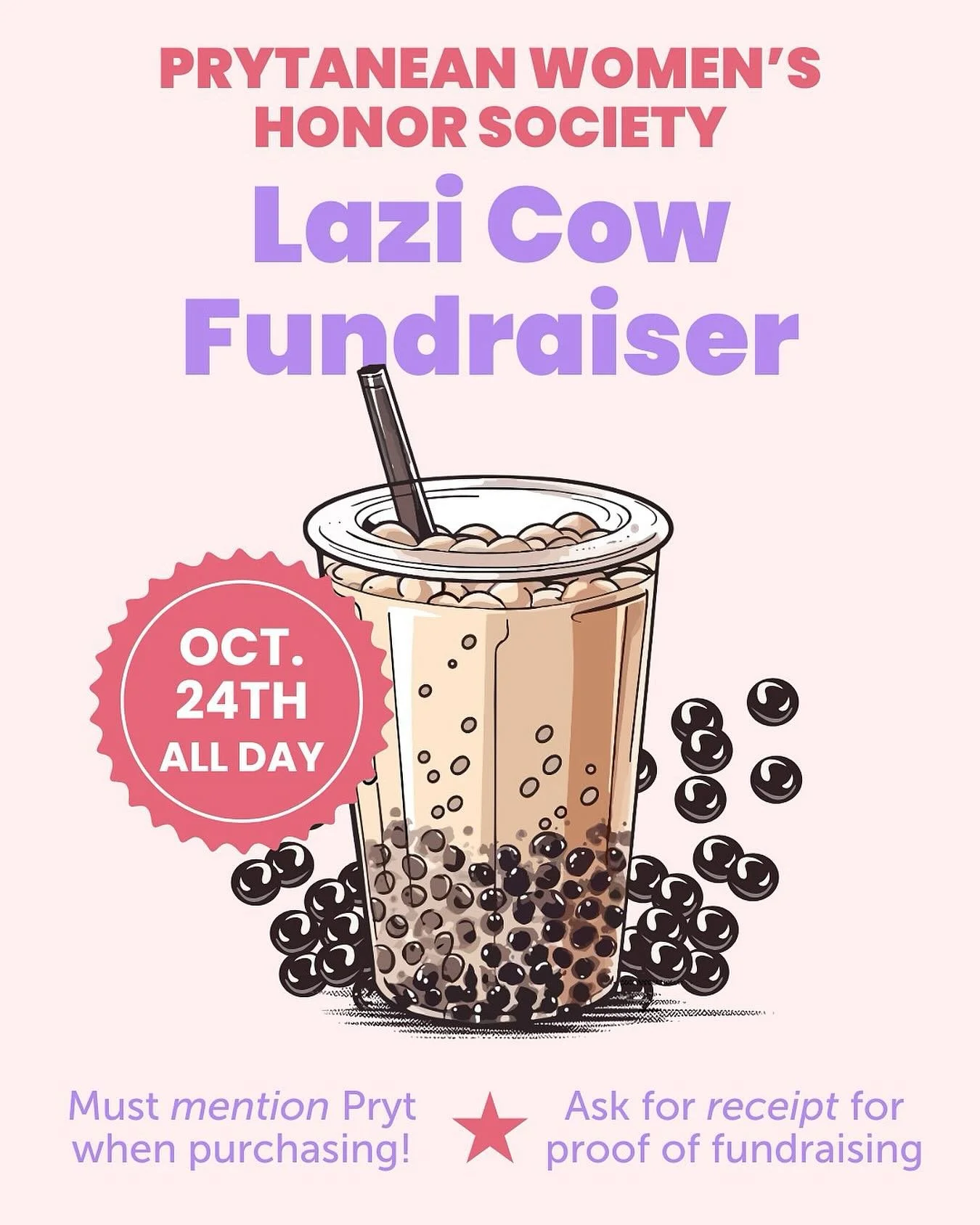 This Friday! Don&rsquo;t forget to mention pryt when you order, and send a photo of your receipt to Leah for fundraising credit⭐️💜