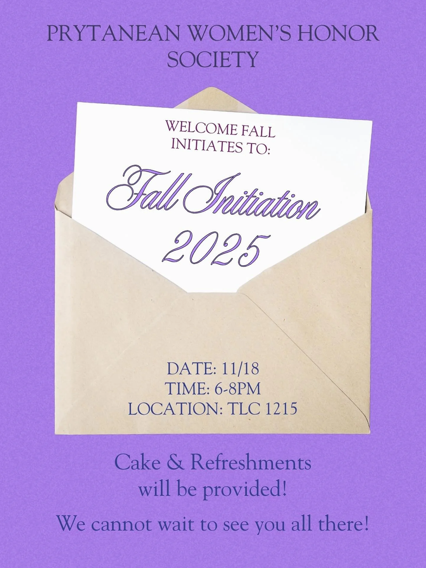 Initiation is tonight! We can&rsquo;t we to see everyone there!!