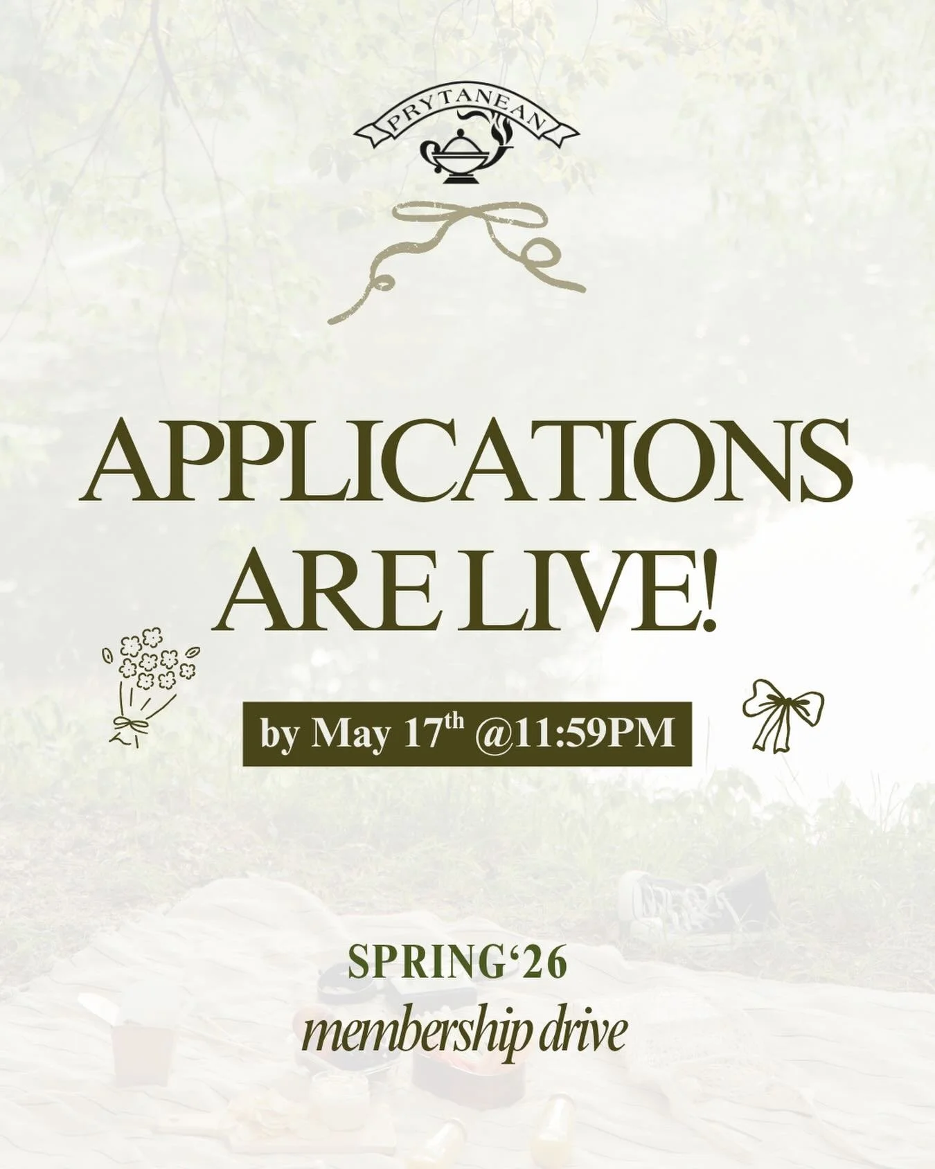 applications for Spring 2026 are officially LIVE!!

🌷If you are interested in joining a community that works to empower and support one another while promoting leadership and fellowship, then we are the place for you!
Apply now and join the hundreds