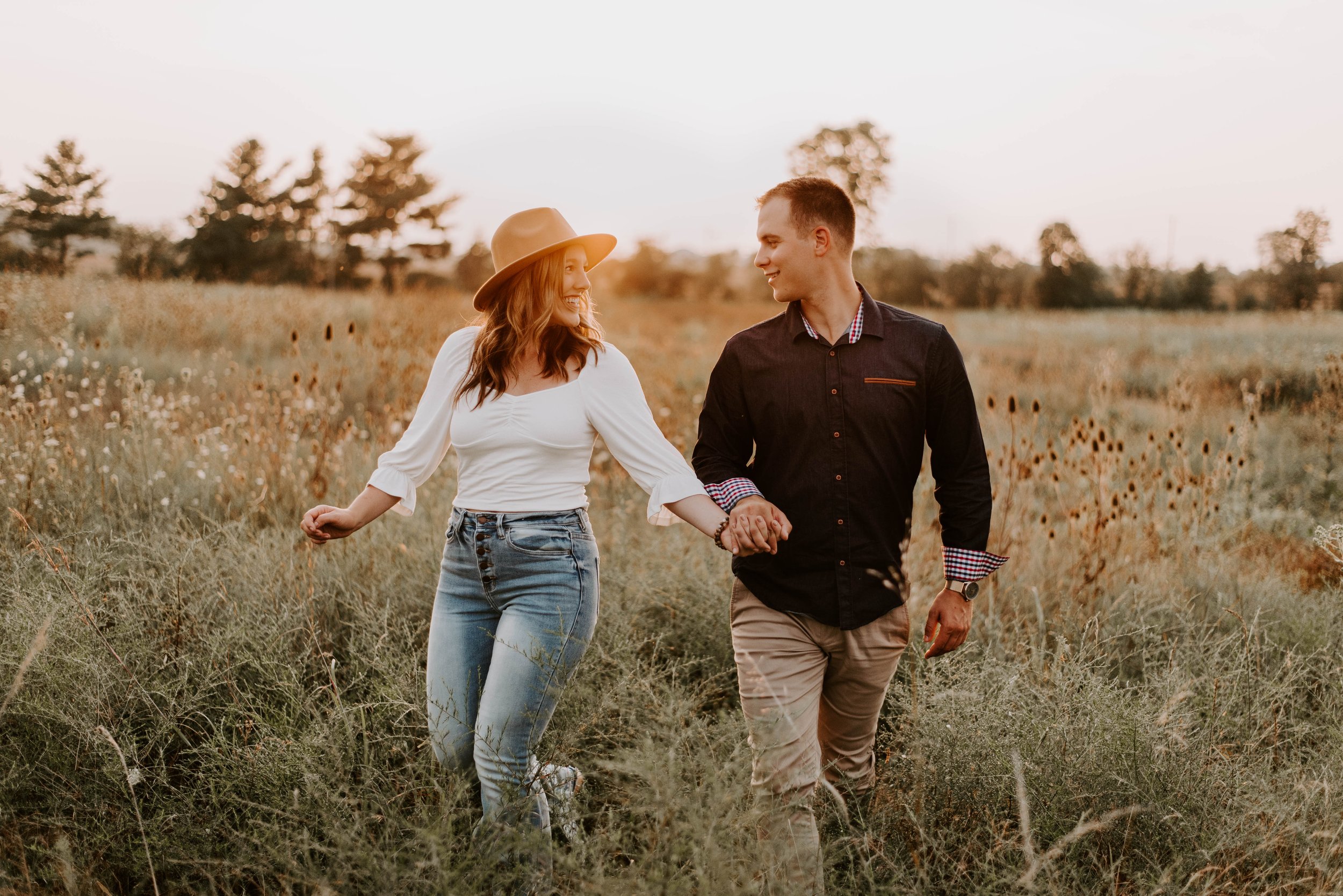 Hannah &amp; Brandon | Whimsical Field Engagement | Geneva, Indiana 