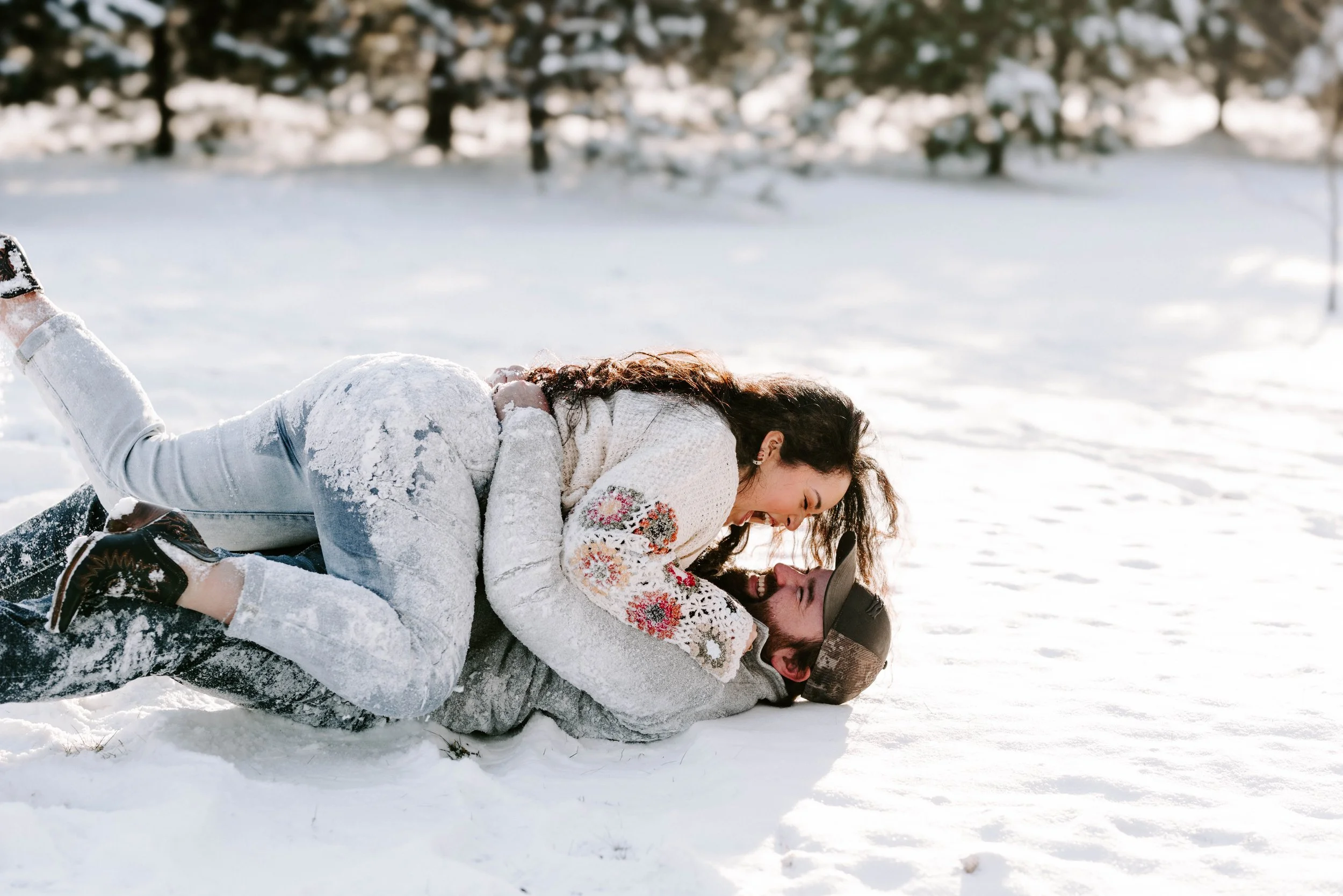 Virginia + Trevor’s Snow Session | Linn Grove, Indiana