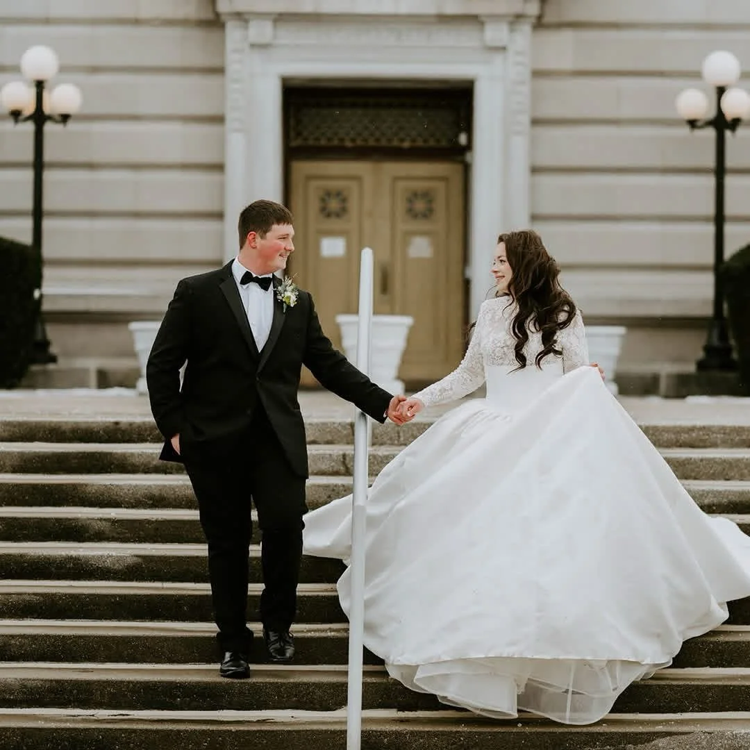 Gentry &amp; Eric envisioned having snow... and, boy they got it! ❄️

These two are kicking off my 2026 wedding season, and it was such a blessing capturing such a beautiful day! I just have to point out how STUNNING her dress was, it will for sure m