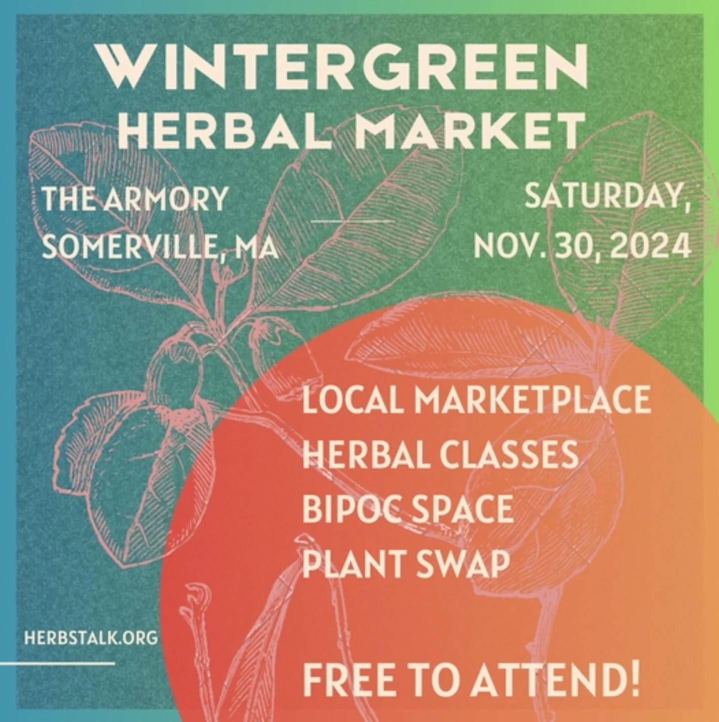 Dearest Community! We've been quiet on here but are very excited to announce that we'll be spending Small Business Saturday (November 30th) with our beloved @herbstalk family at the Wintergreen Market! Join us in Somerville from 10 to 4 at @artsatthe