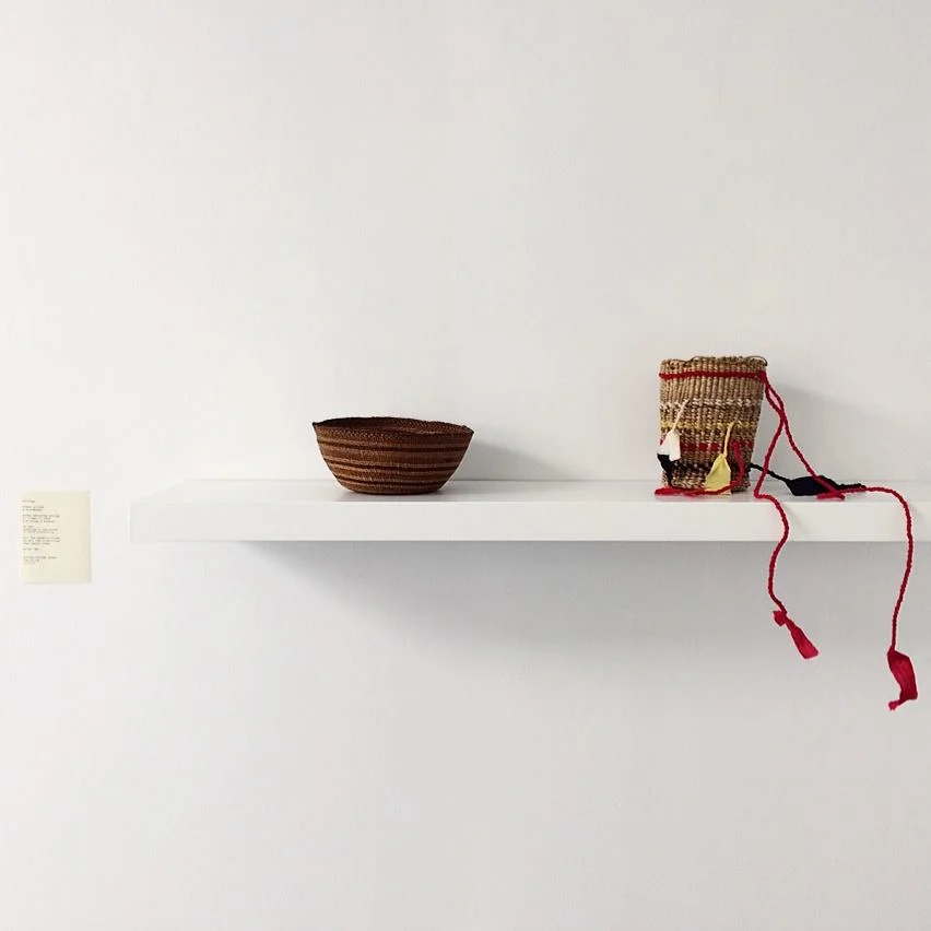 left: unknown ancestor's basket, right: Ka'ila Farrell-Smith