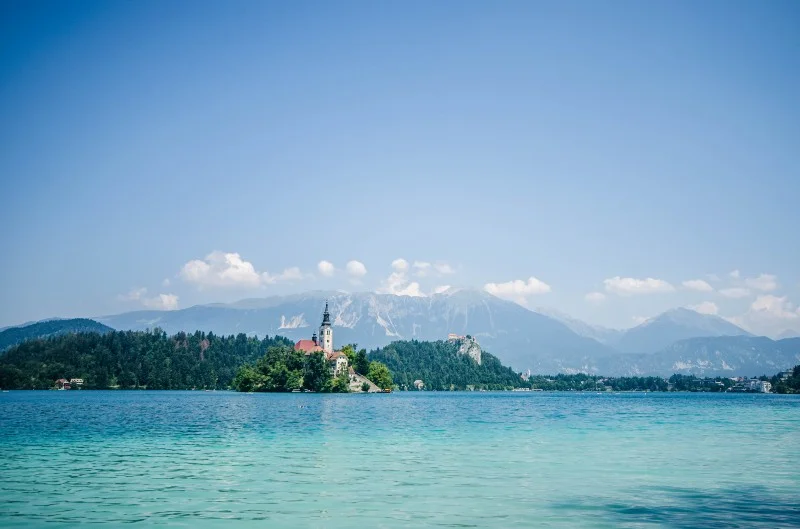 Lake Bled, Slovenia.. Thats the Alps behind there. mmm.. so good. :)