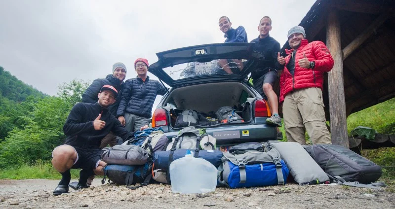 All this fit in the car. :D (Left to Right: Philippe, Josiah, Me -Jonathan, Patrick, Beranger, Marshal)