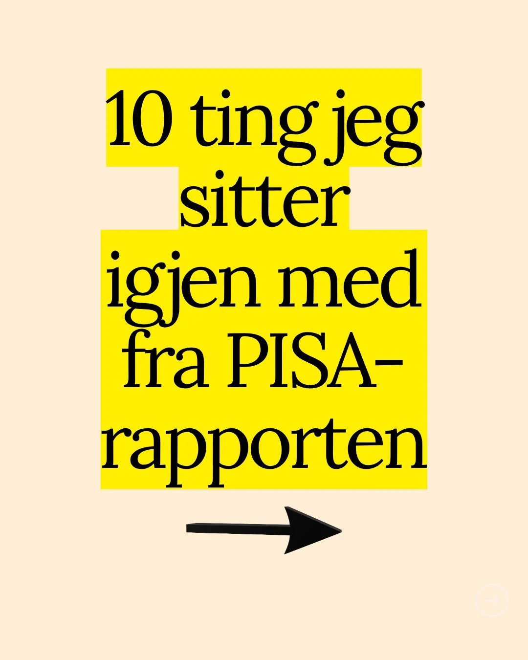 I dag har jeg lest PISA-rapporten.

Jeg har sikkert oversett noe, men gir dere noen av funnene her. 4 av 10 gutter er under kritisk niv&aring; i lesing. Spiralen fortsetter nedover. Det mest oppsiktsvekkende er kanskje at Norge holdt 10,4 prosent av 
