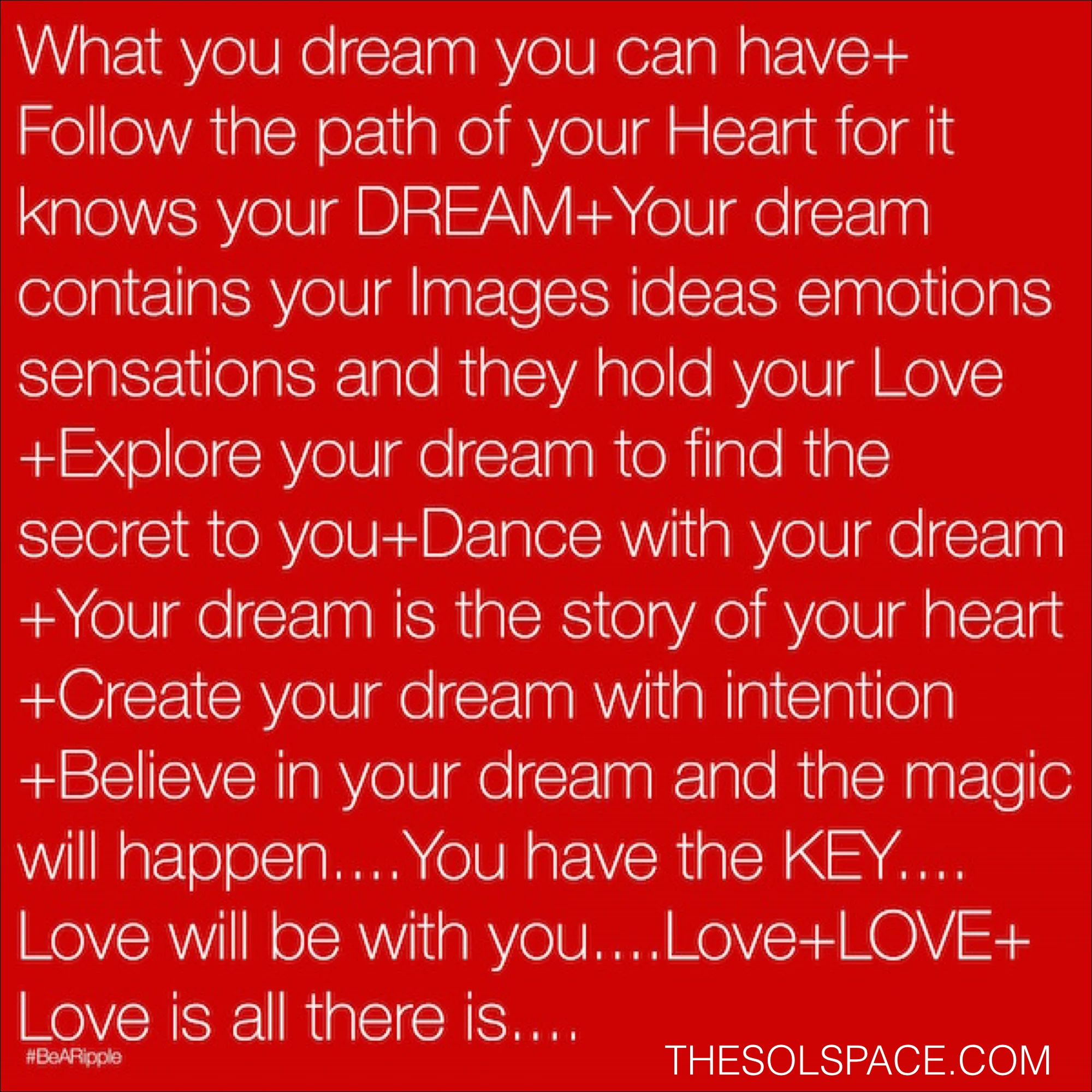 #BeARipple..DREAM @theSOLspace