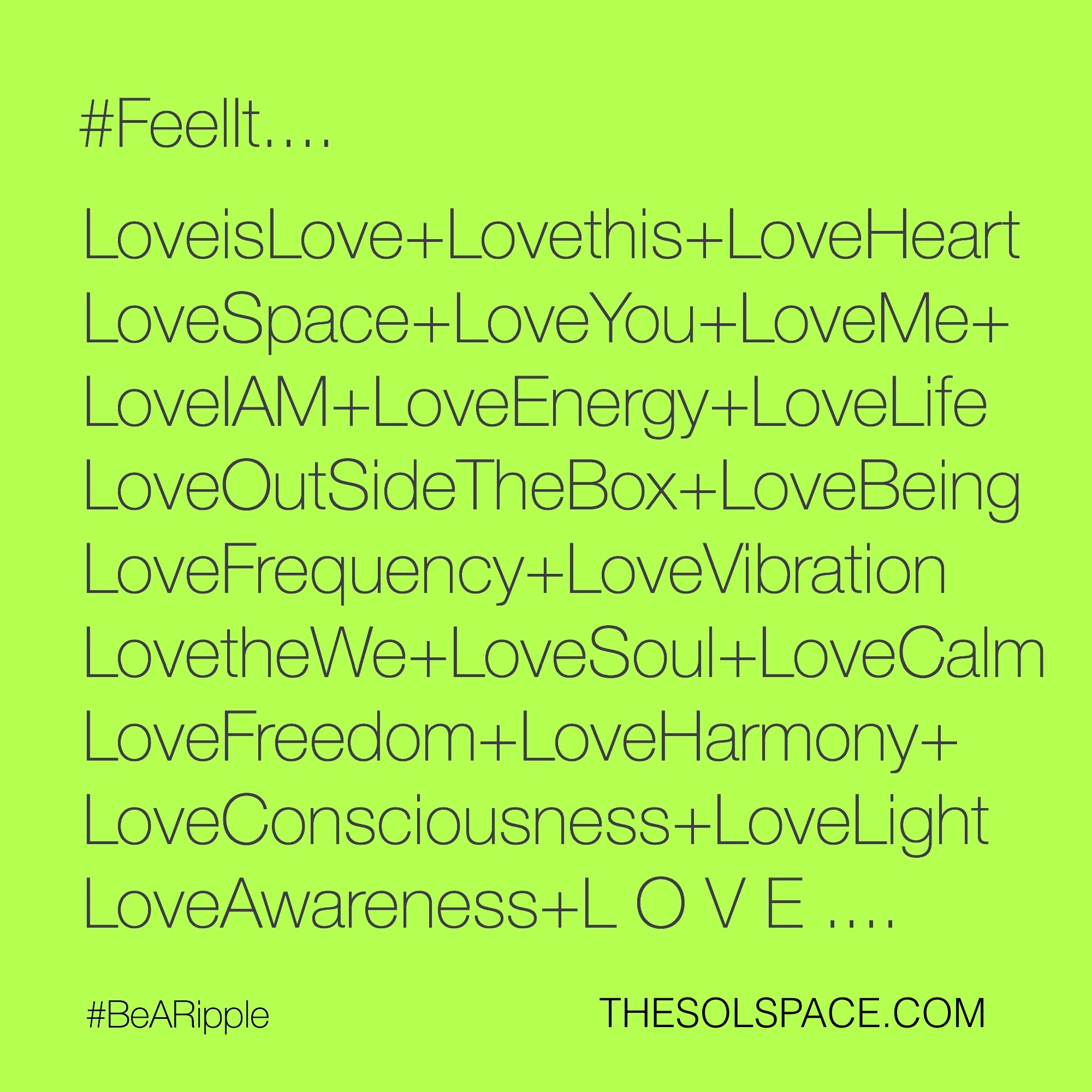 #BeARipple.. @theSOLspace