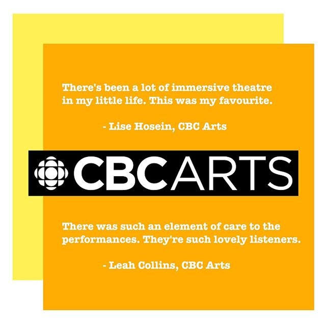 Loved this convo between Leah Collins &amp; Lise Hosein it @cbcarts . Many thanks to them for jumping into their own Mundane Mysteries. 
#cbc #cbcarts #theatre #immersiveexperience #immersiveart #immersivetheatre #toronto_insta #arts