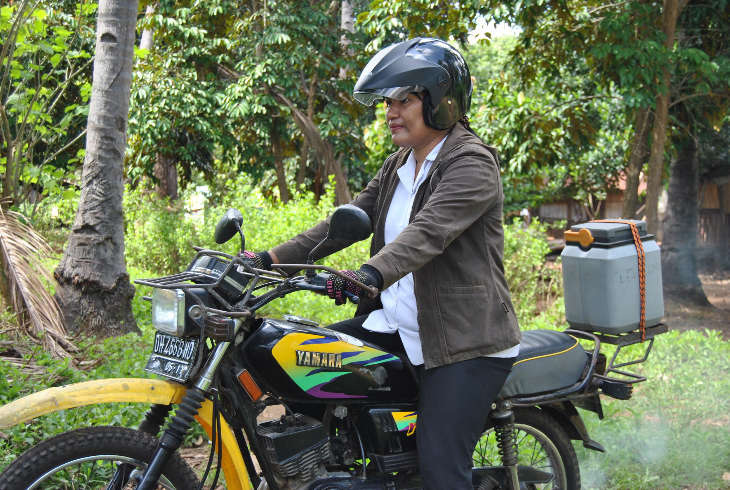 Midwife Mary Yasinta Lowa when going on duty