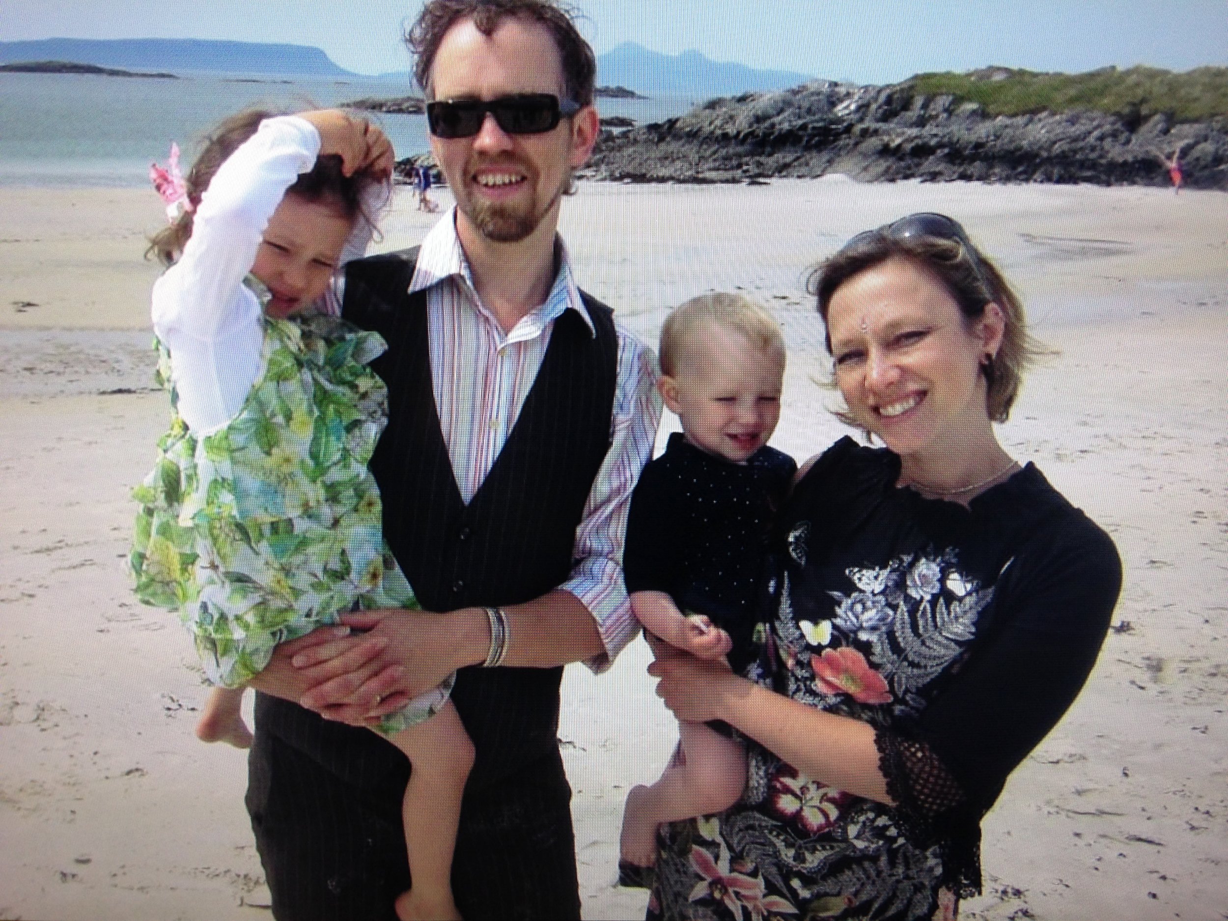 Kati with husband Dave and children Matilda and Seraphina 
