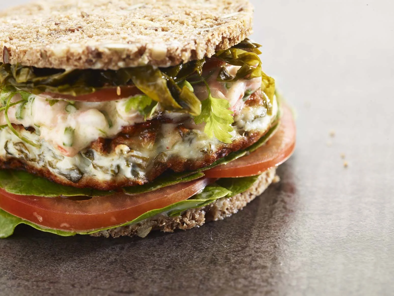 Seiburger med rugbrød