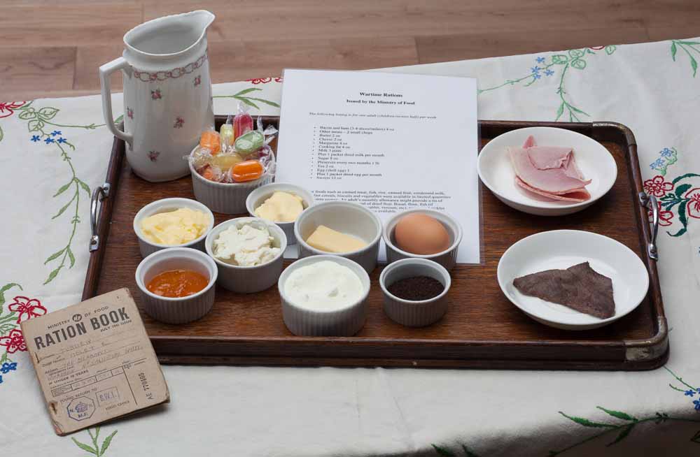 Visiting Oldbury-on Severn Primary School with Second World War rations and an original ration book