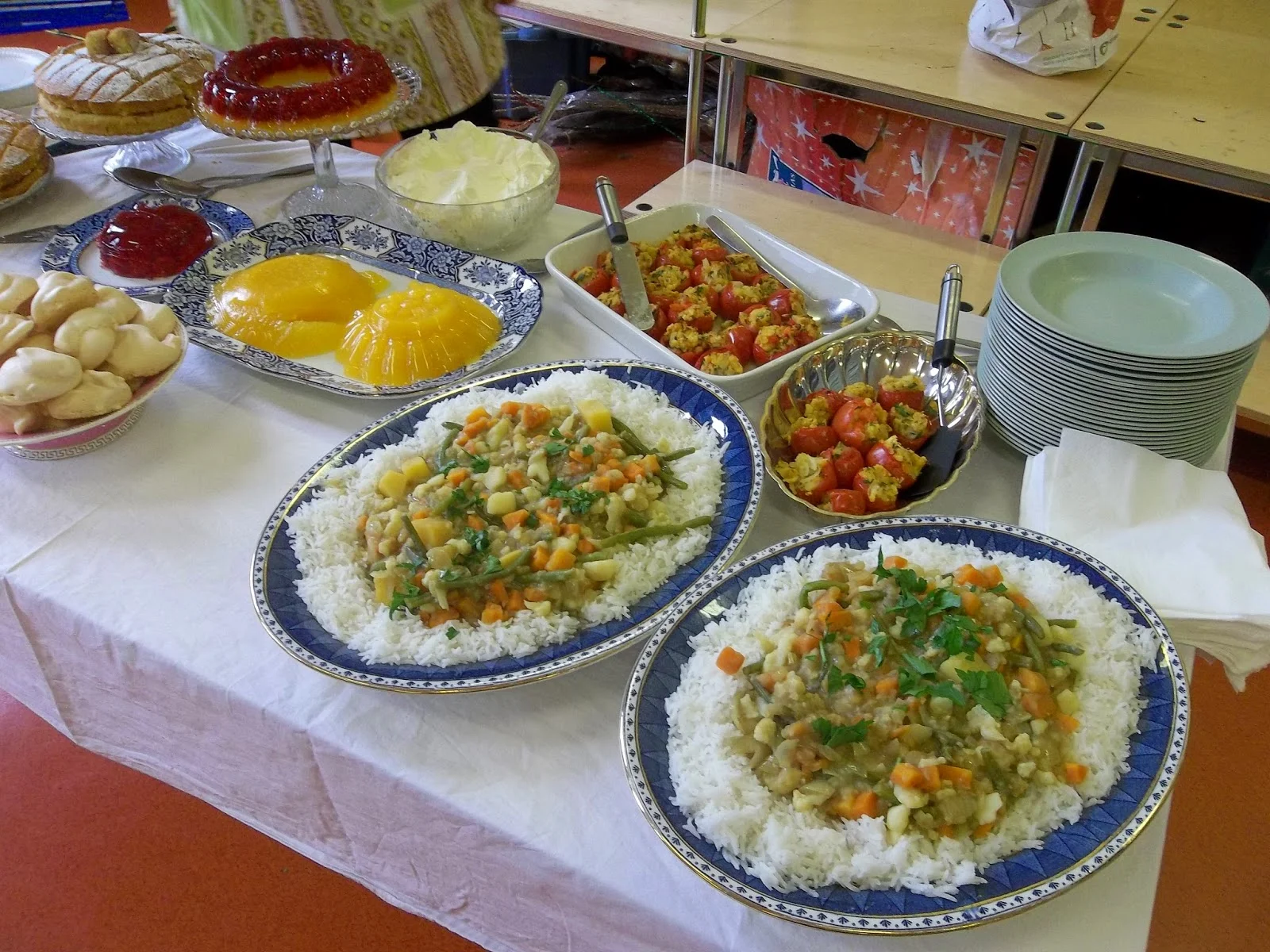 The 'First Class' food cooked by pupils at Blaise Primary School with Travelling Kitchen