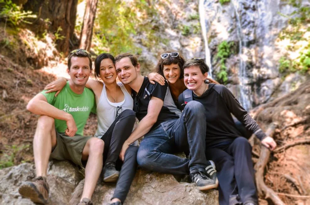 With my good friends in San Francisco on a weekend outing in nature.
