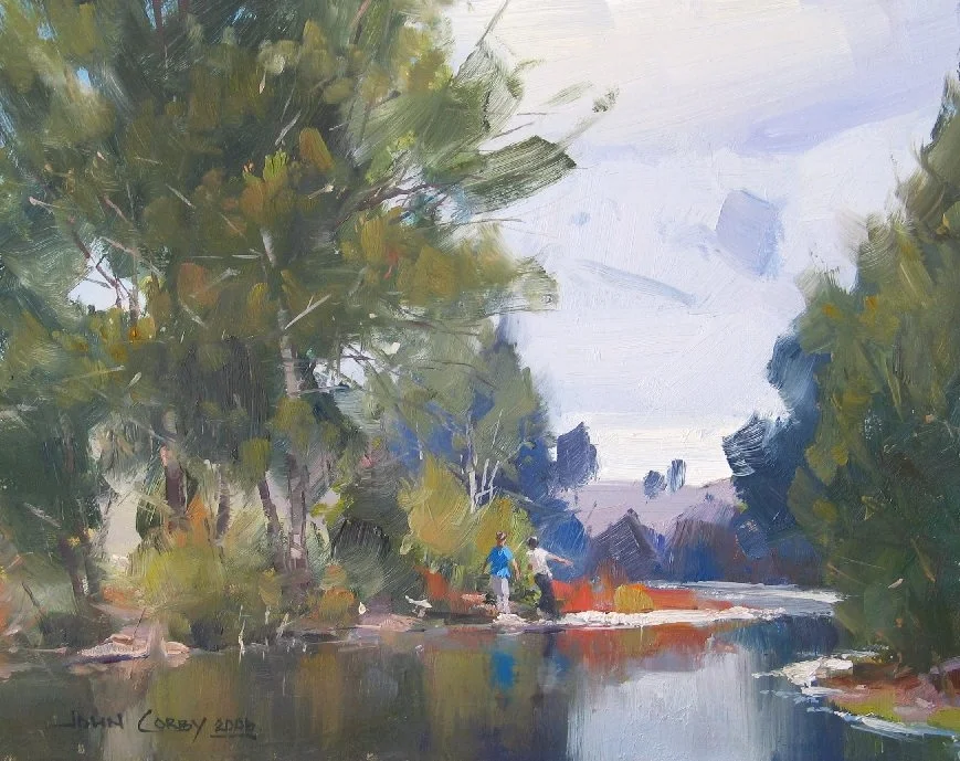 Moody afternoon Cox River 8 x 10 ins