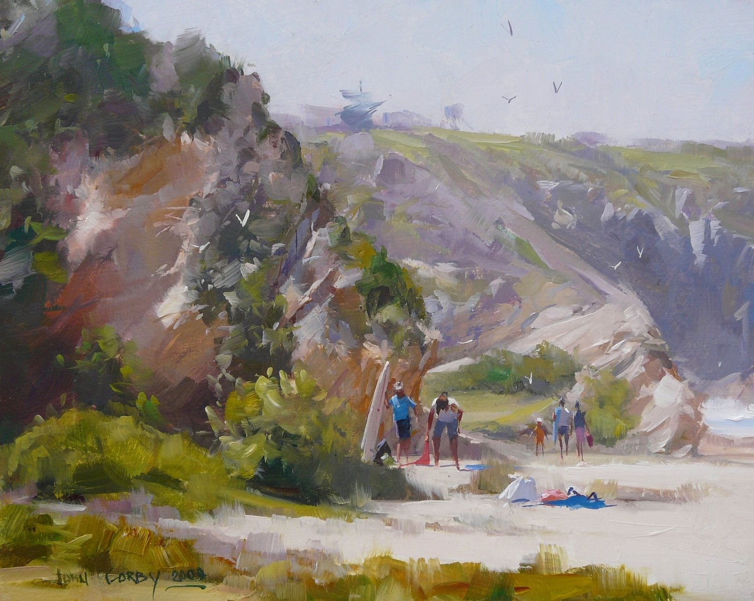 Had enough sun! 8 x 10 ins