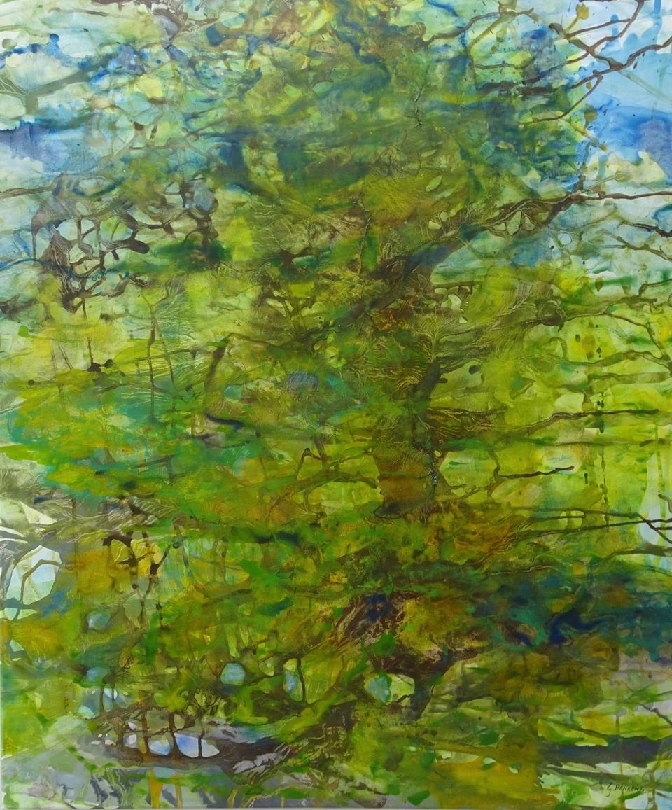Grand hêtre que le couchant jaunit 100x120 cm