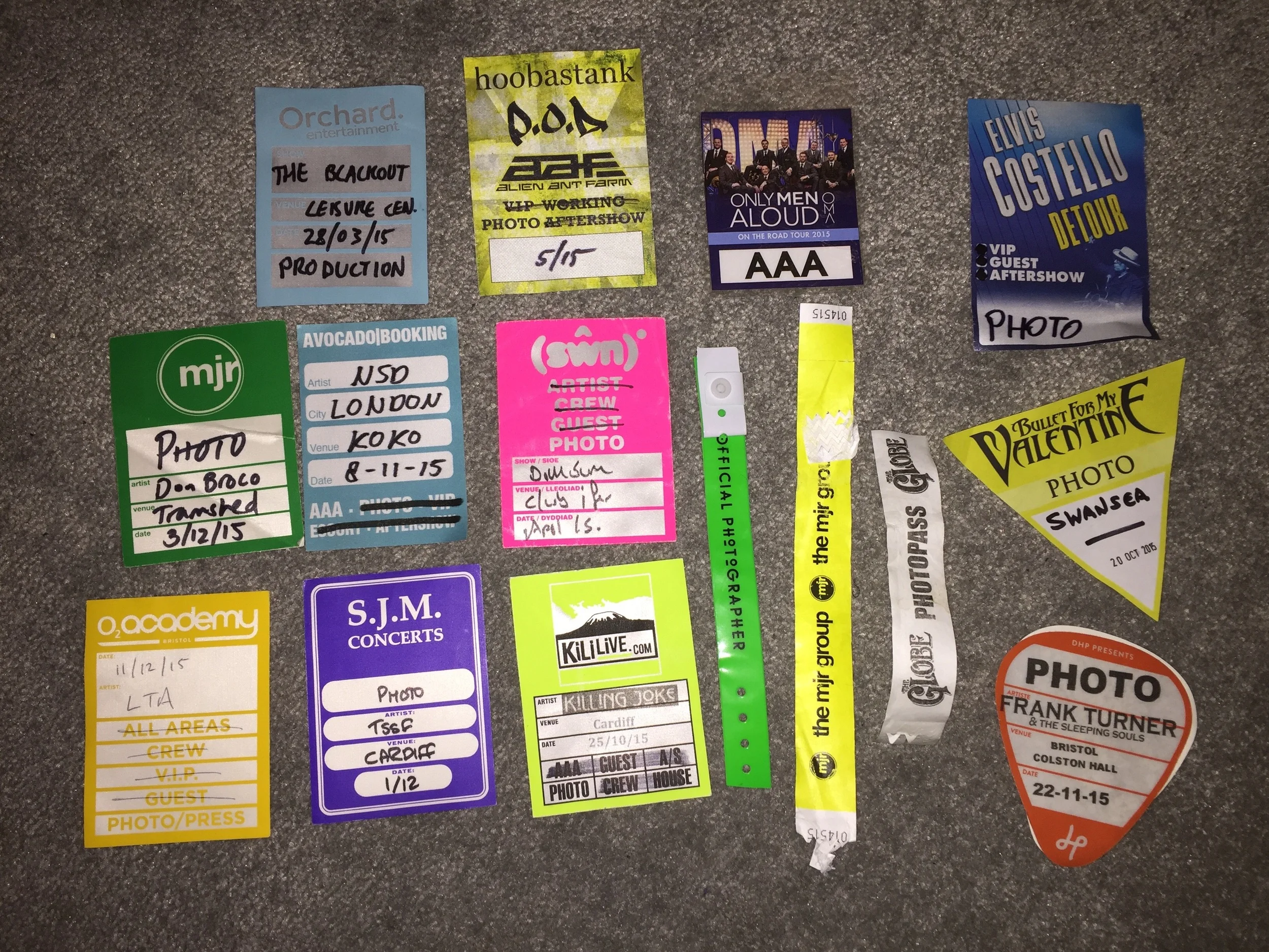 A few of the photo passes I've had this year.