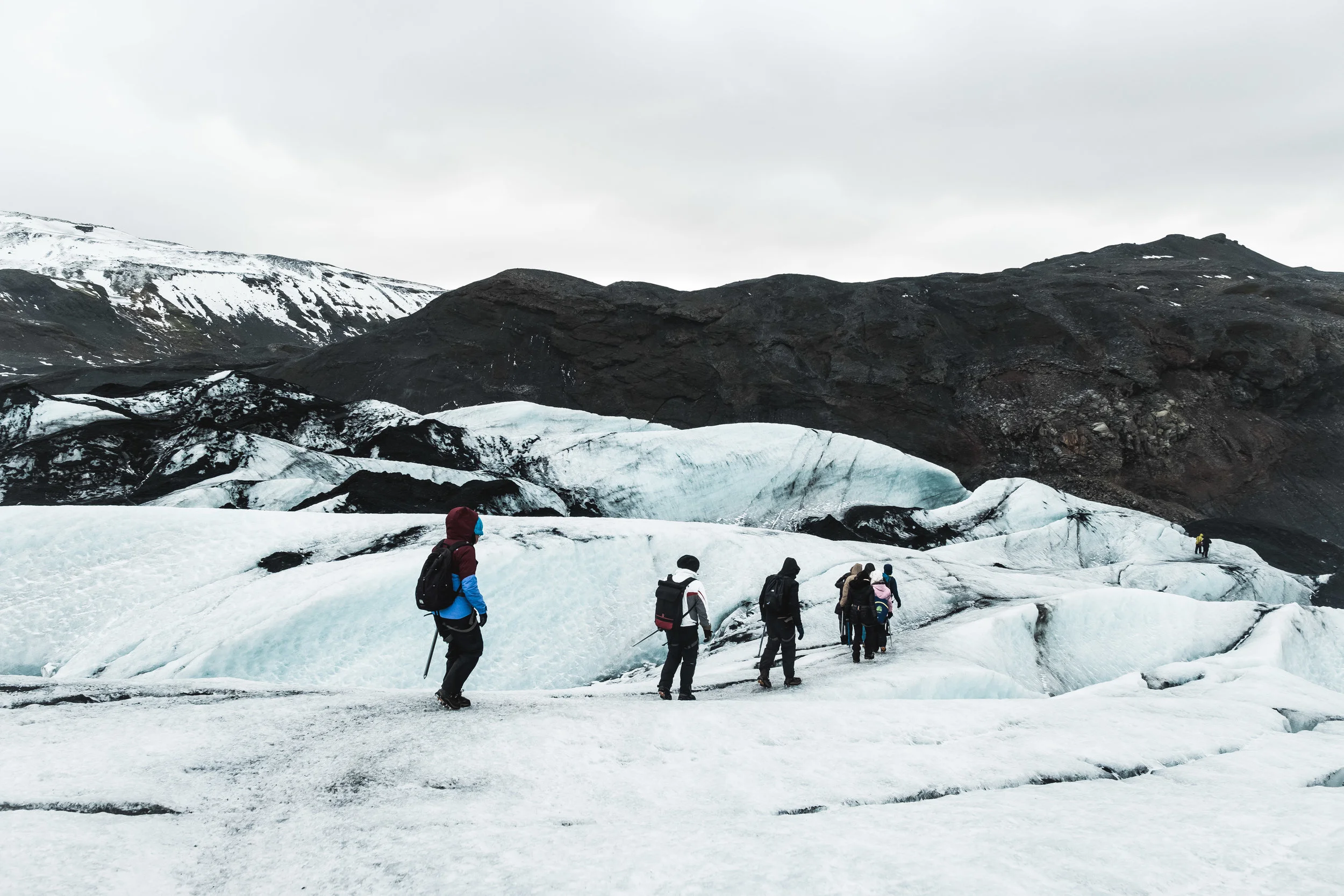 Walking on ice was fun. We got to carry axes.