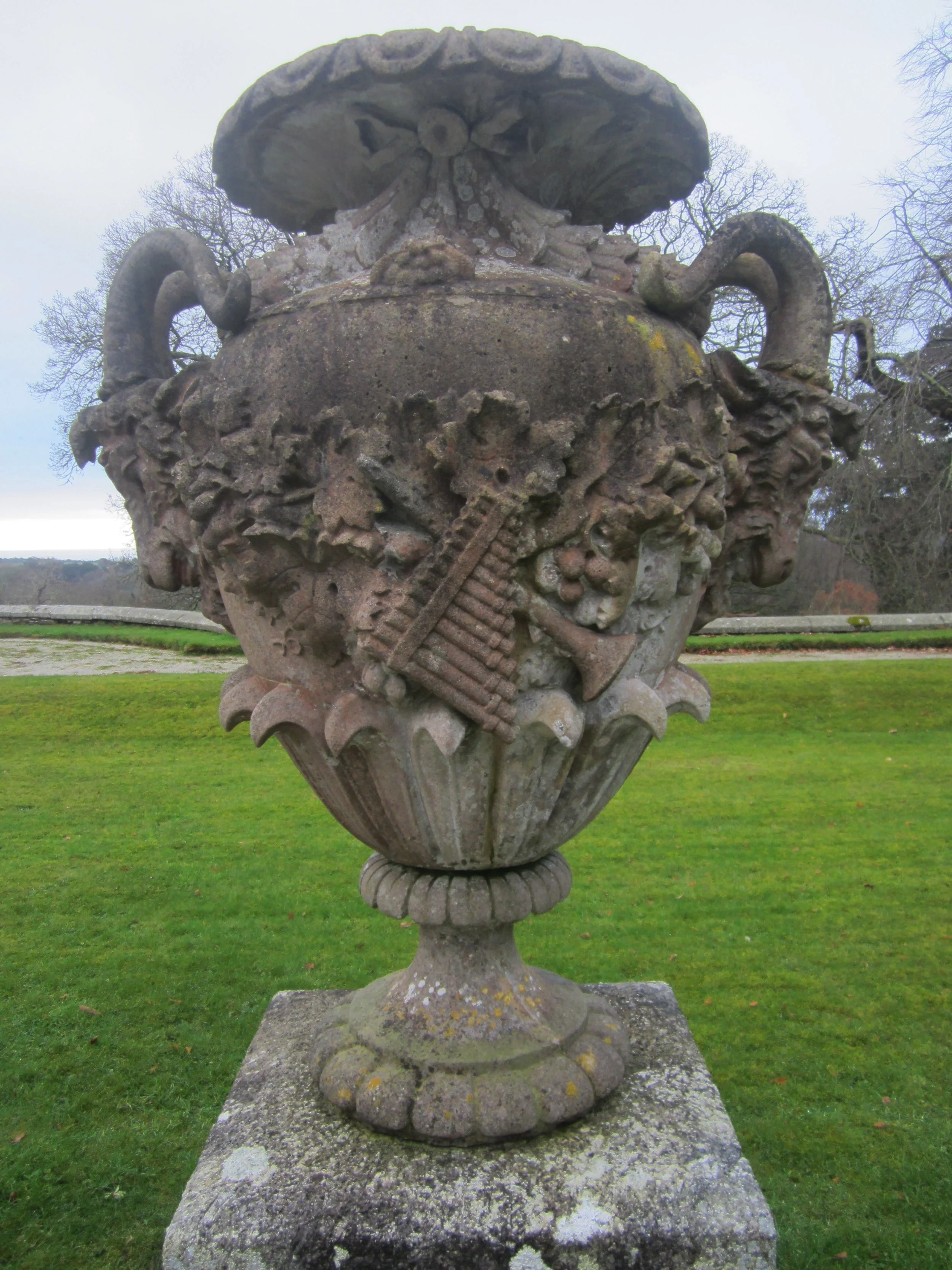 One of the Urns still in situ from the Nesfield parterre.