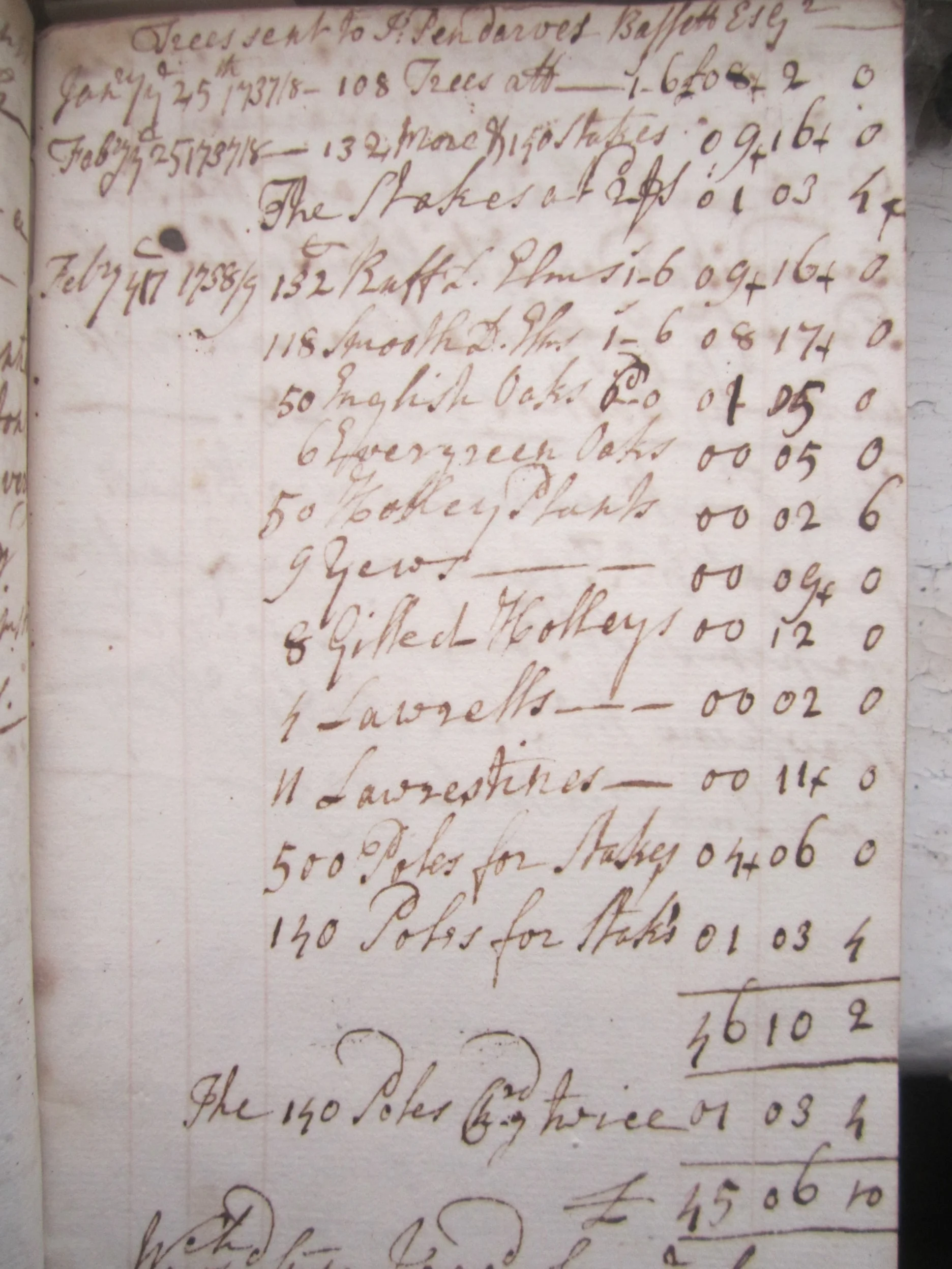 Philip Carlyon's notebook of 1738