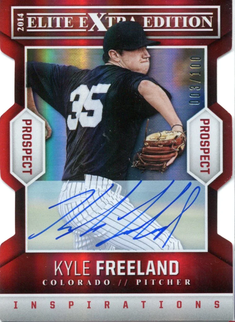 2014 Panini Elite Extra Kyle Freeland Auto 3/100