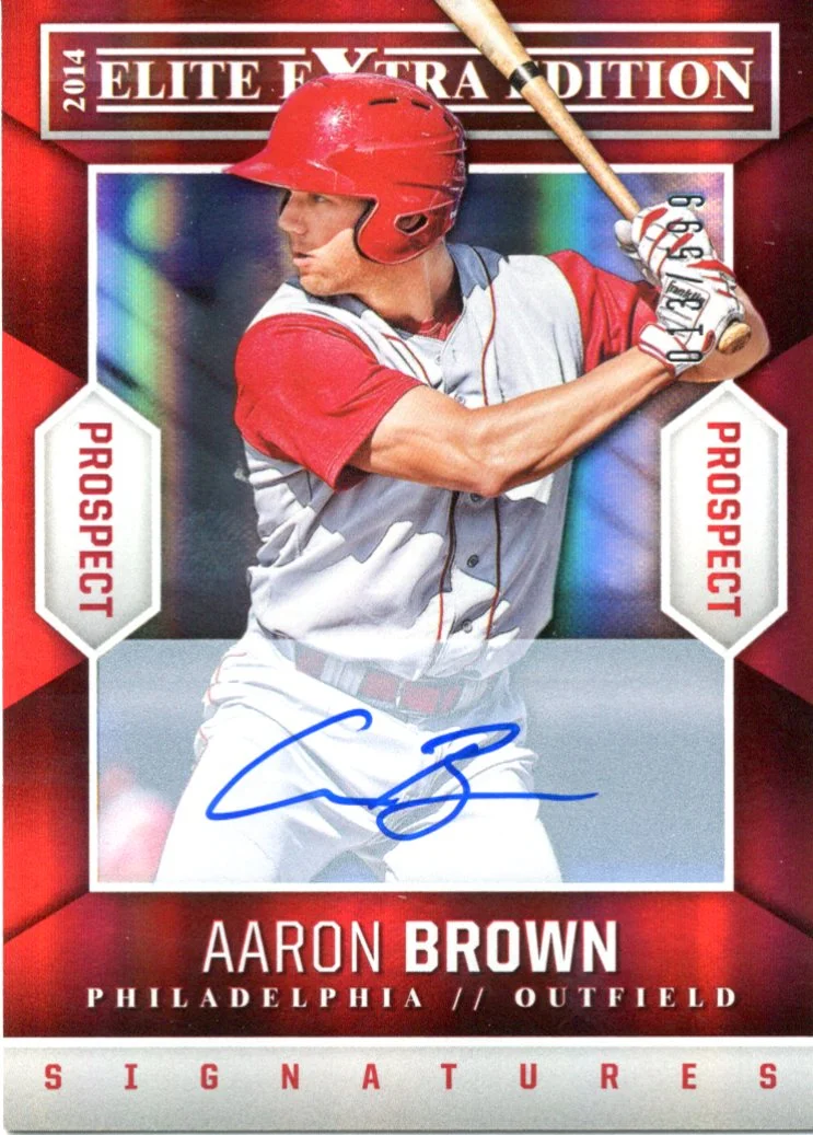 2014 Panini Elite Extra Aaron Brown Auto 13/599