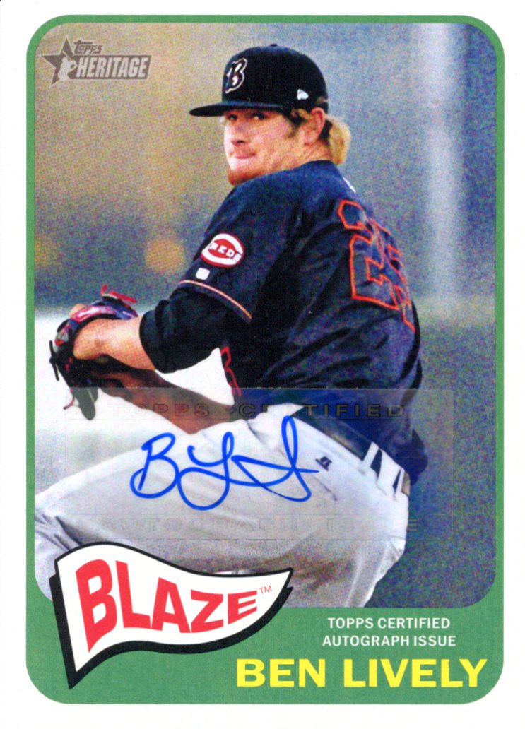 2014 Topps Heritage Minor Ben Lively Auto