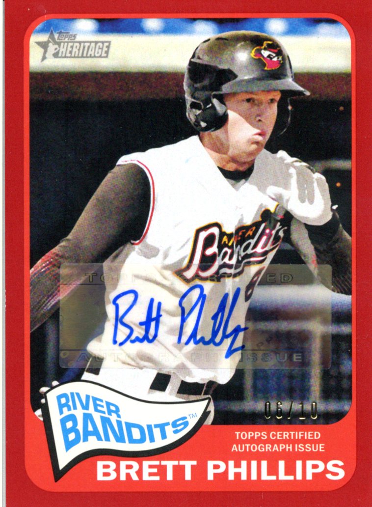 2014 Topps Heritage Minor Brett Phillips Auto 6/10