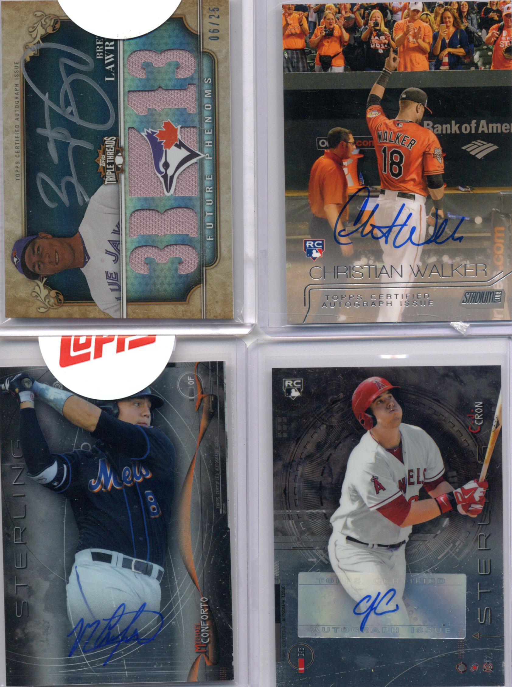 Brett Lawrie Christian Walker Michael Conforto CJ Cron