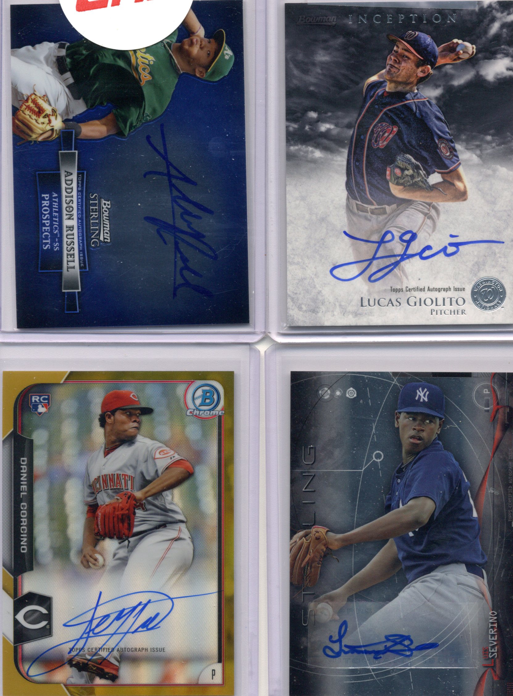 Addison Russell Lucas Giolito Daniel Corcino Luis Severino