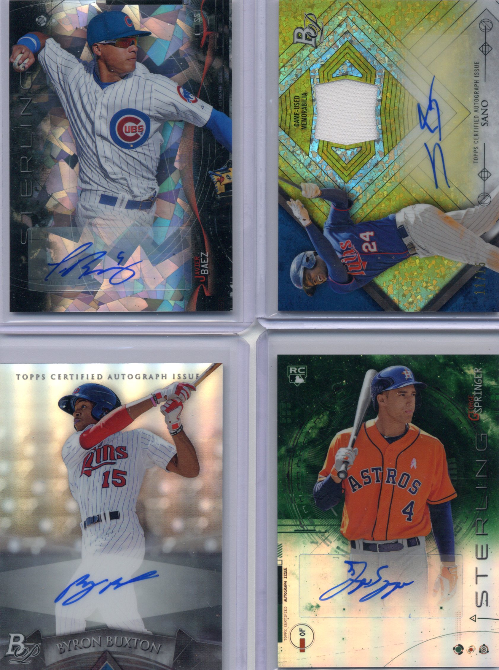Javier Baez Miguel Sano Byron Buxton George Springer