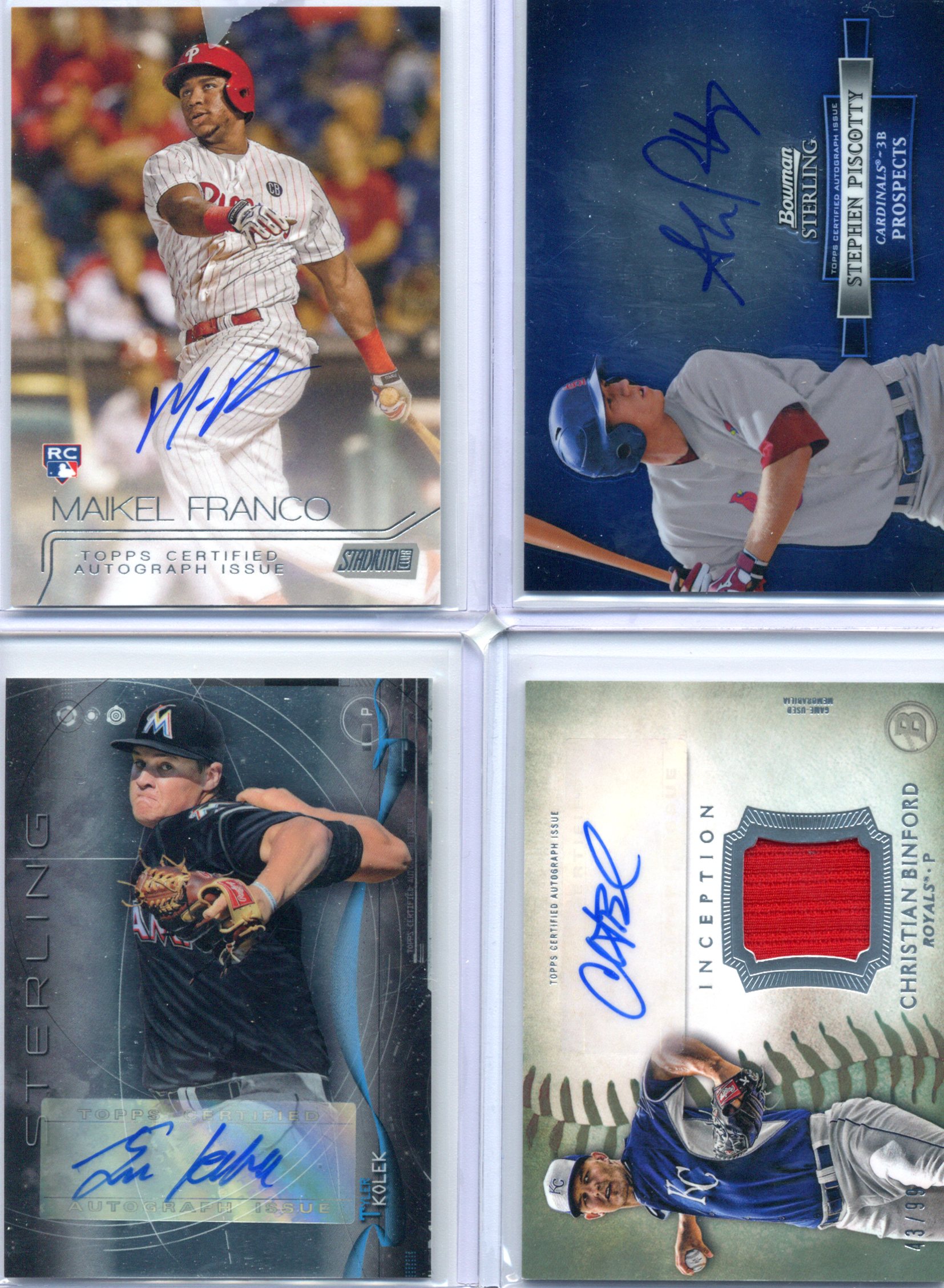 Maikel Franco Stephen Piscotty Tyler Kolek Christian Binford