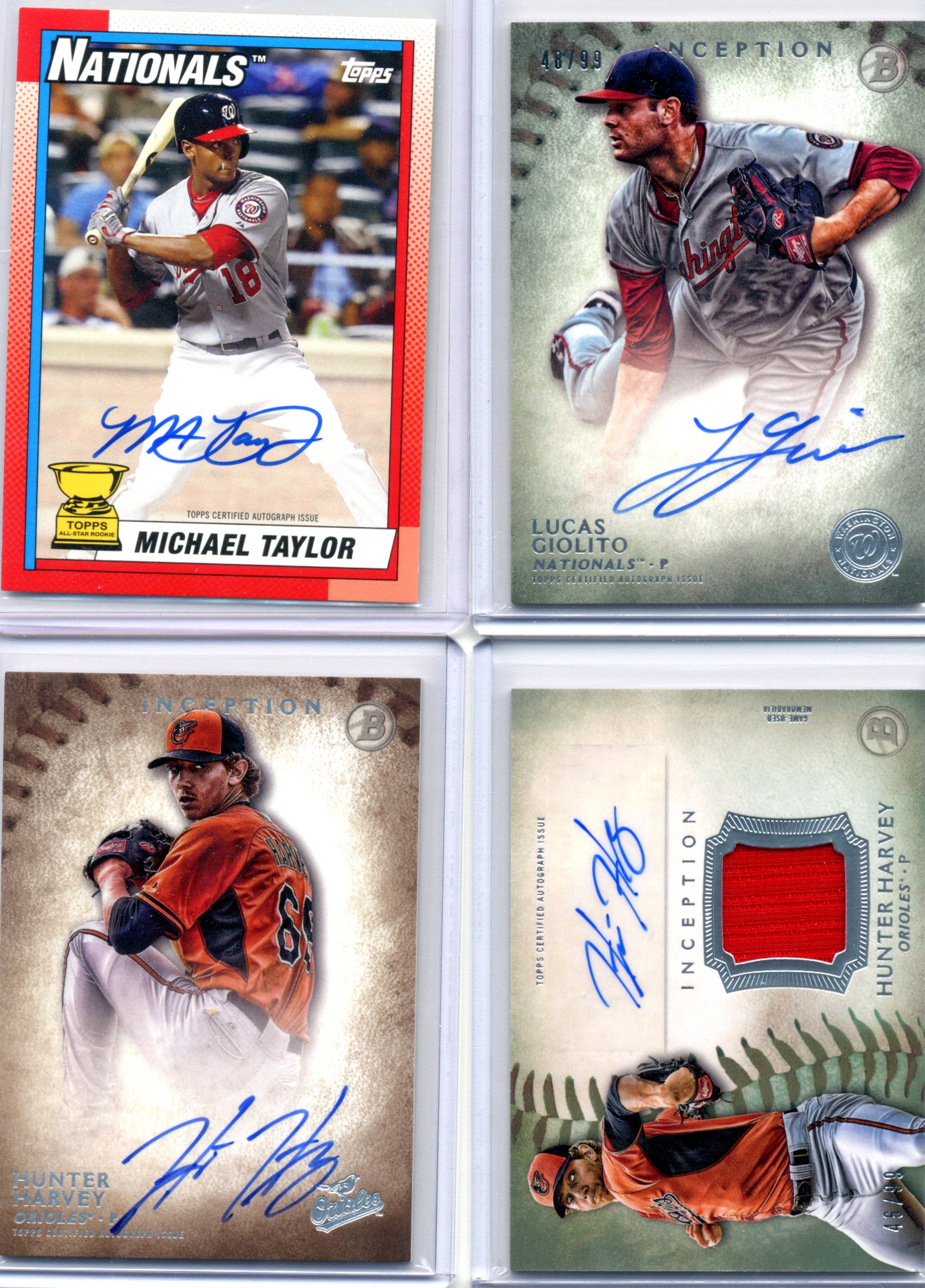 Michael Taylor Lucas Giolito Hunter Harvey Hunter Harvey