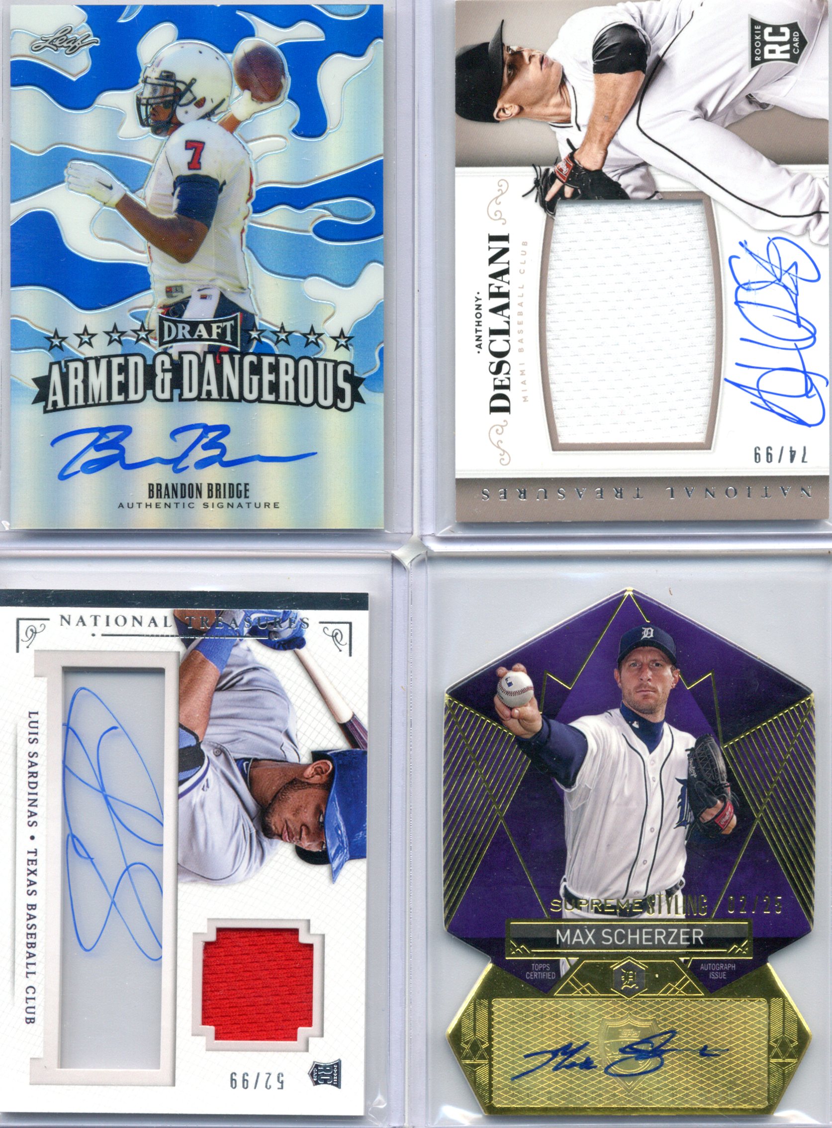 Brandon Bridge Anthony DeSclafani Luis Sardinas Max Scherzer