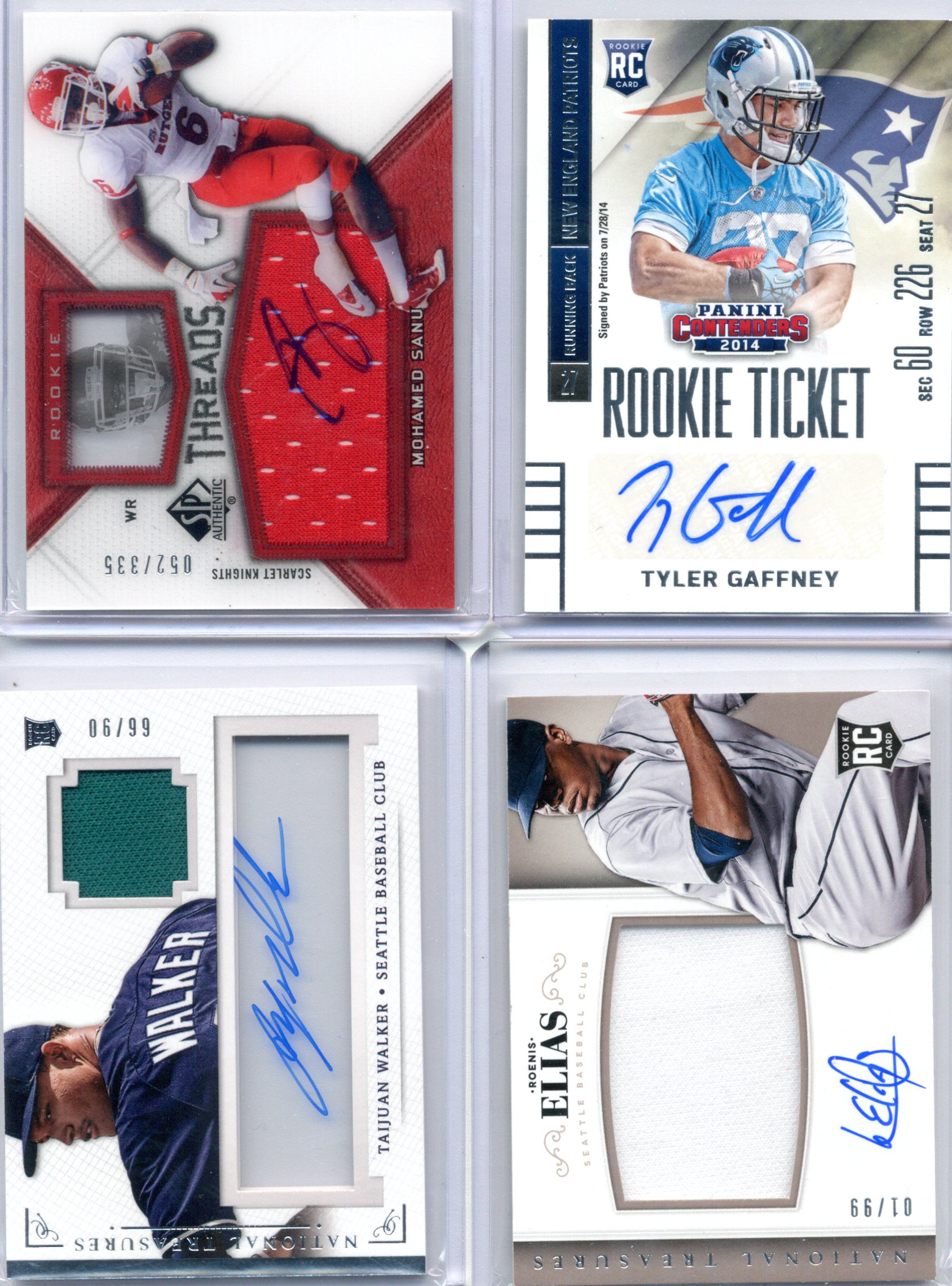 Mohamed Sanu Tyler Gaffney Taijuan Walker Roenis Elias