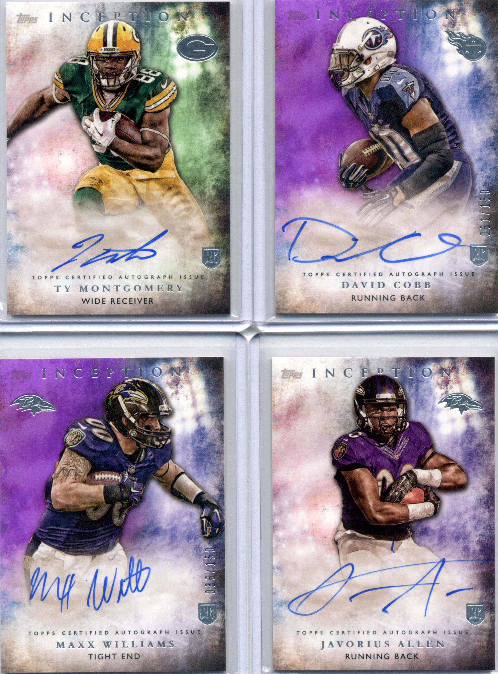 Ty Montgomery David Cobb Maxx Williams Javorius Allen