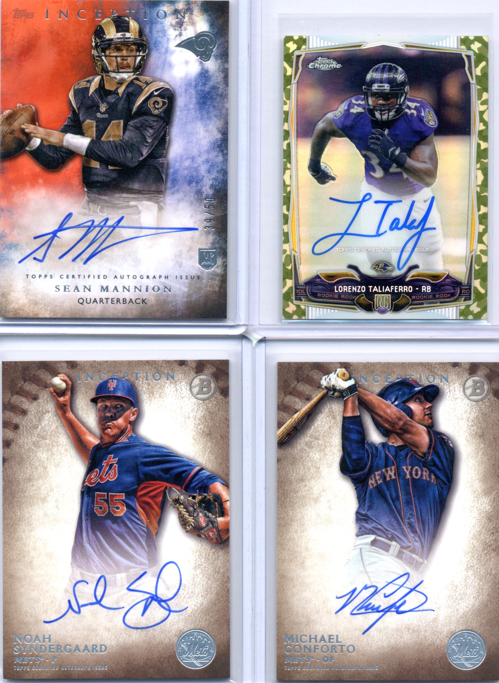 Seam Mannion Lorenzo Taliaferro Noah Syndergaard Michael Conforto