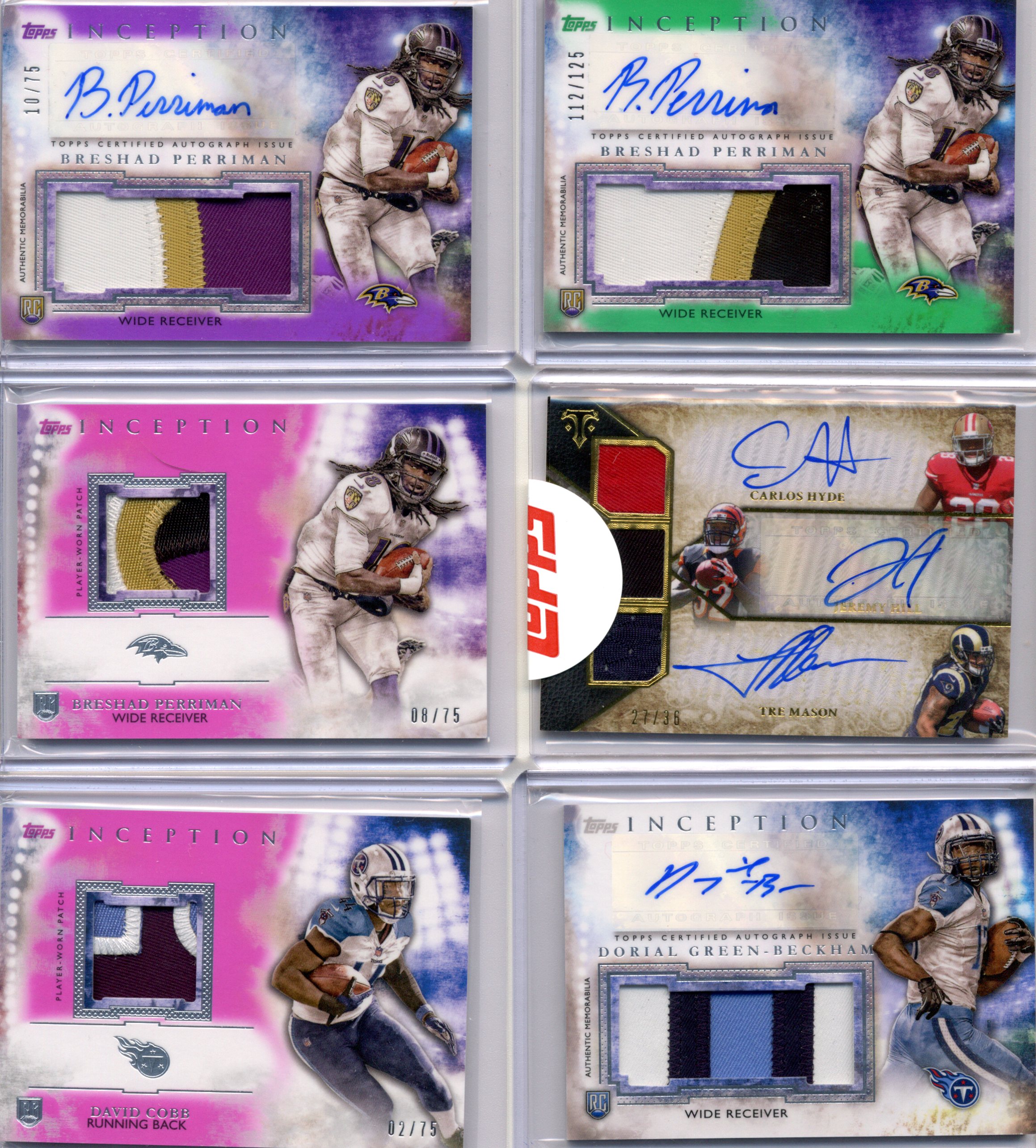 Breshad Perriman Carlos Hyde Jeremy Hill Tre Mason David Cobb Dorial Green-Beckham