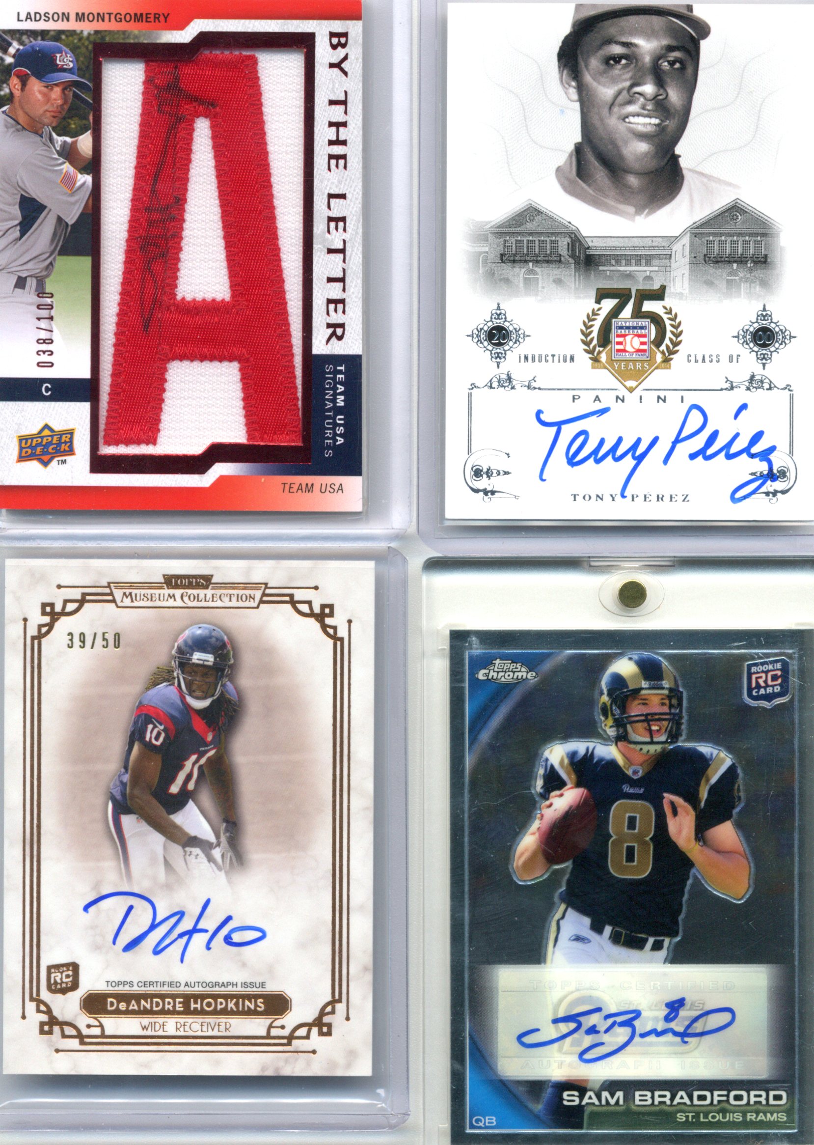 Landson Montgomery Tony Perez DeAndre Hopkins Sam Bradford