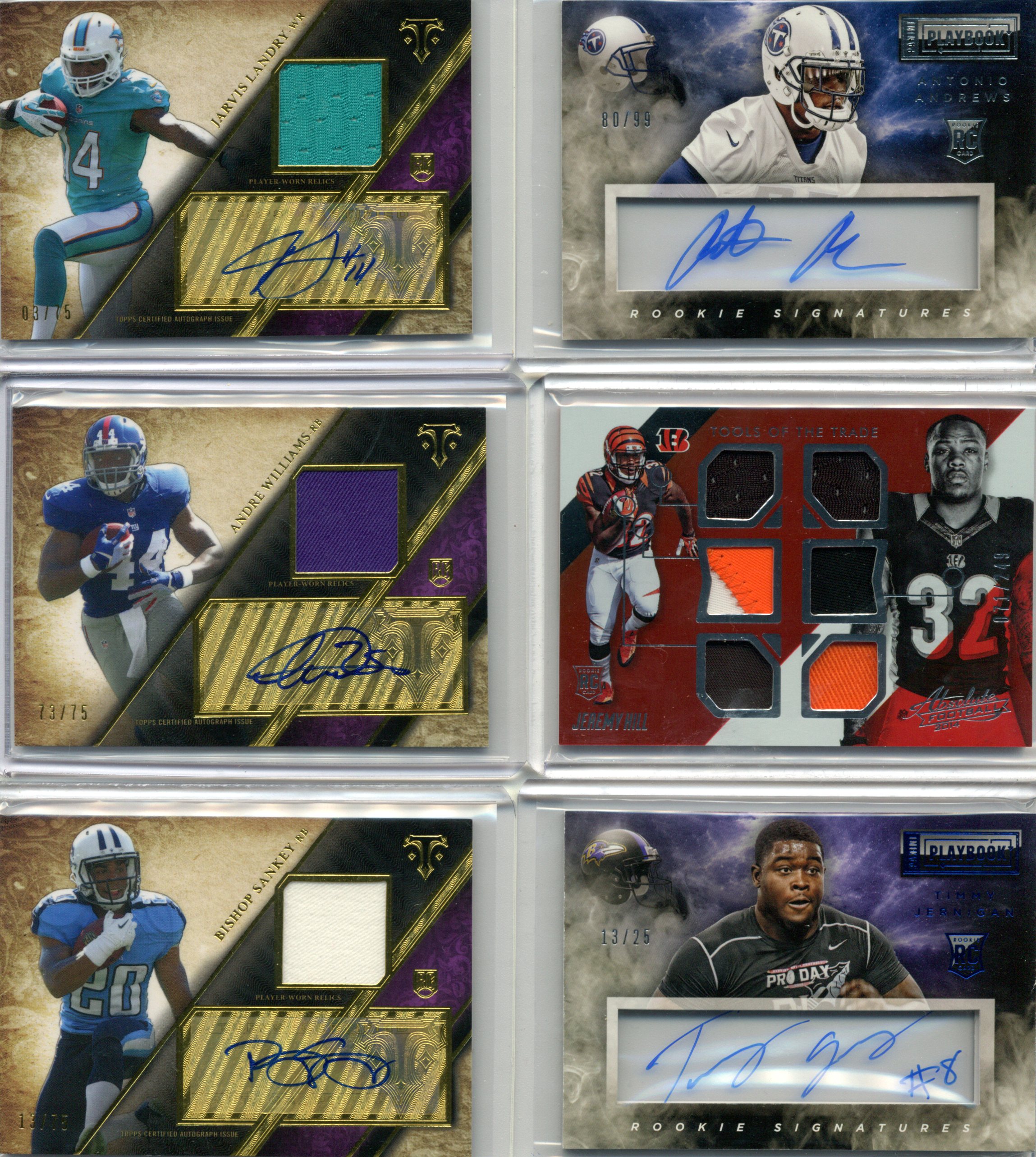 Jarvis Landry Antonio Andrews Andre Williams Jeremy Hill Bishop Sankey Timmy Jerrigan