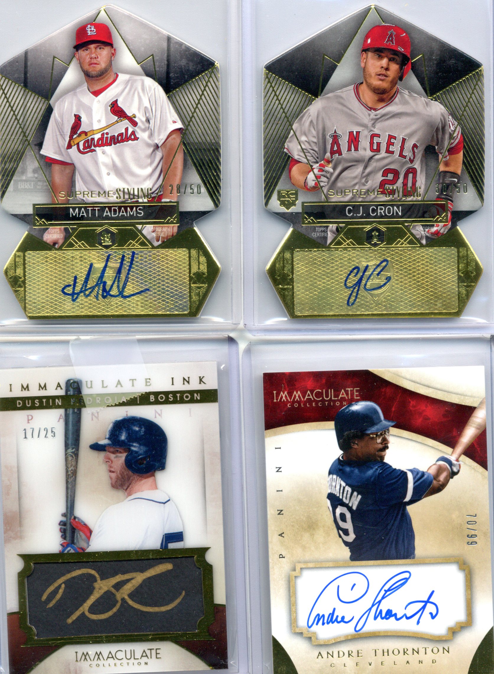 MAtt Adams C.J. Cron Dustin Pedroia Andre Thornton